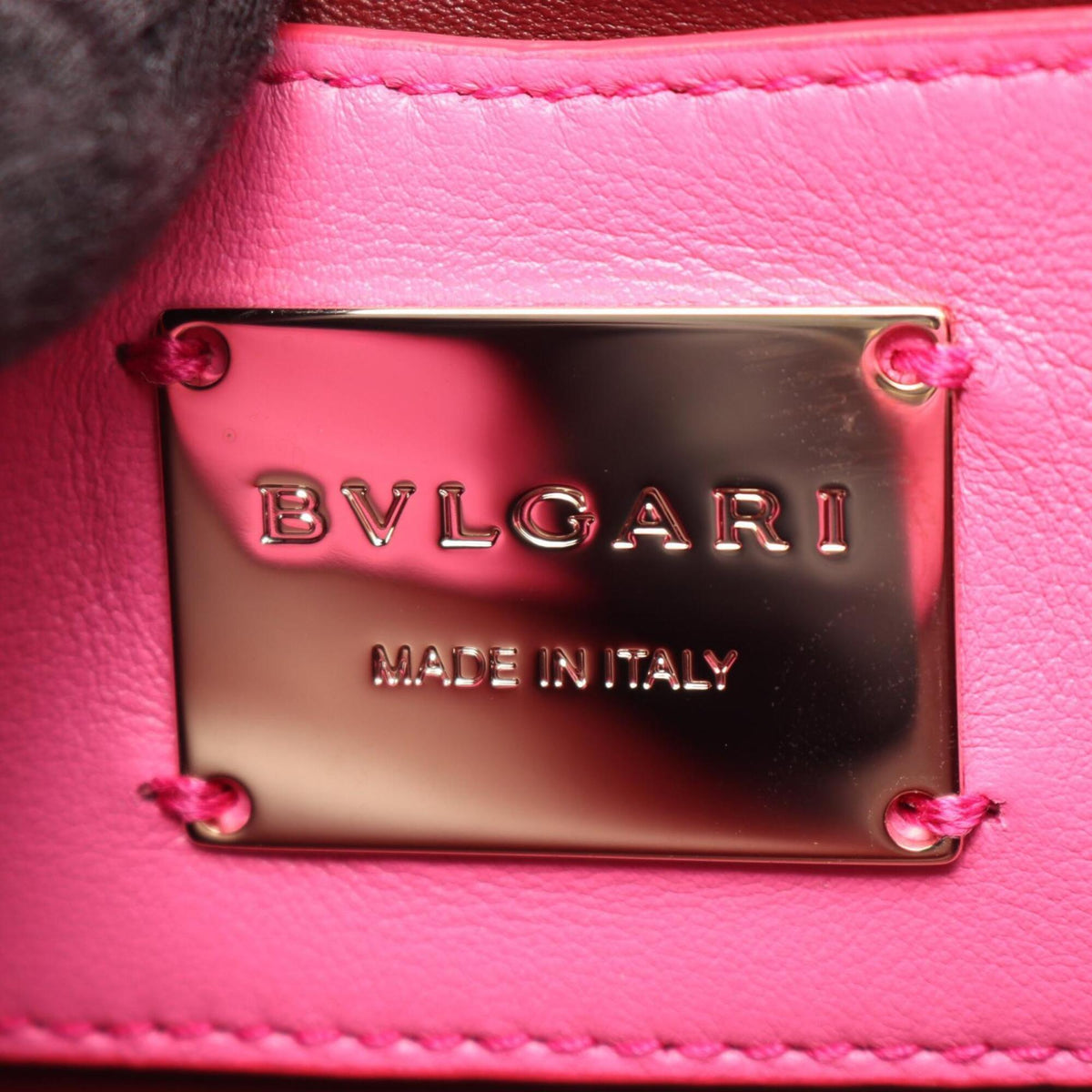 Bvlgari Pink Leather Handbag (Pre-Owned)