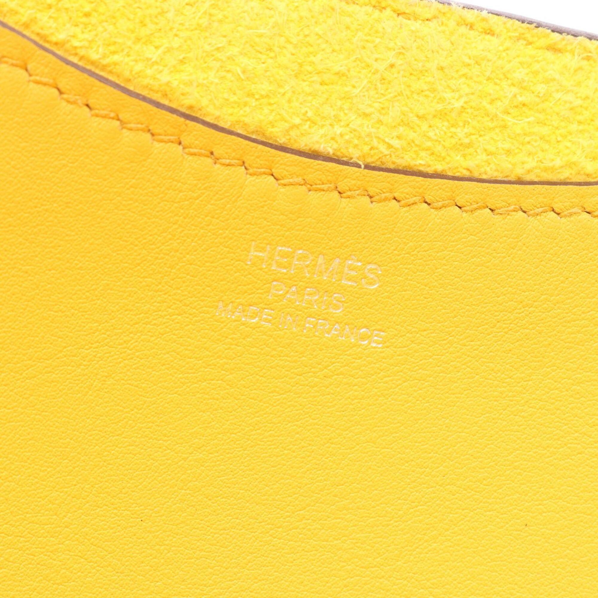 Hermes Yellow Taurillon Clemence Leather Handbag (Pre-Owned)