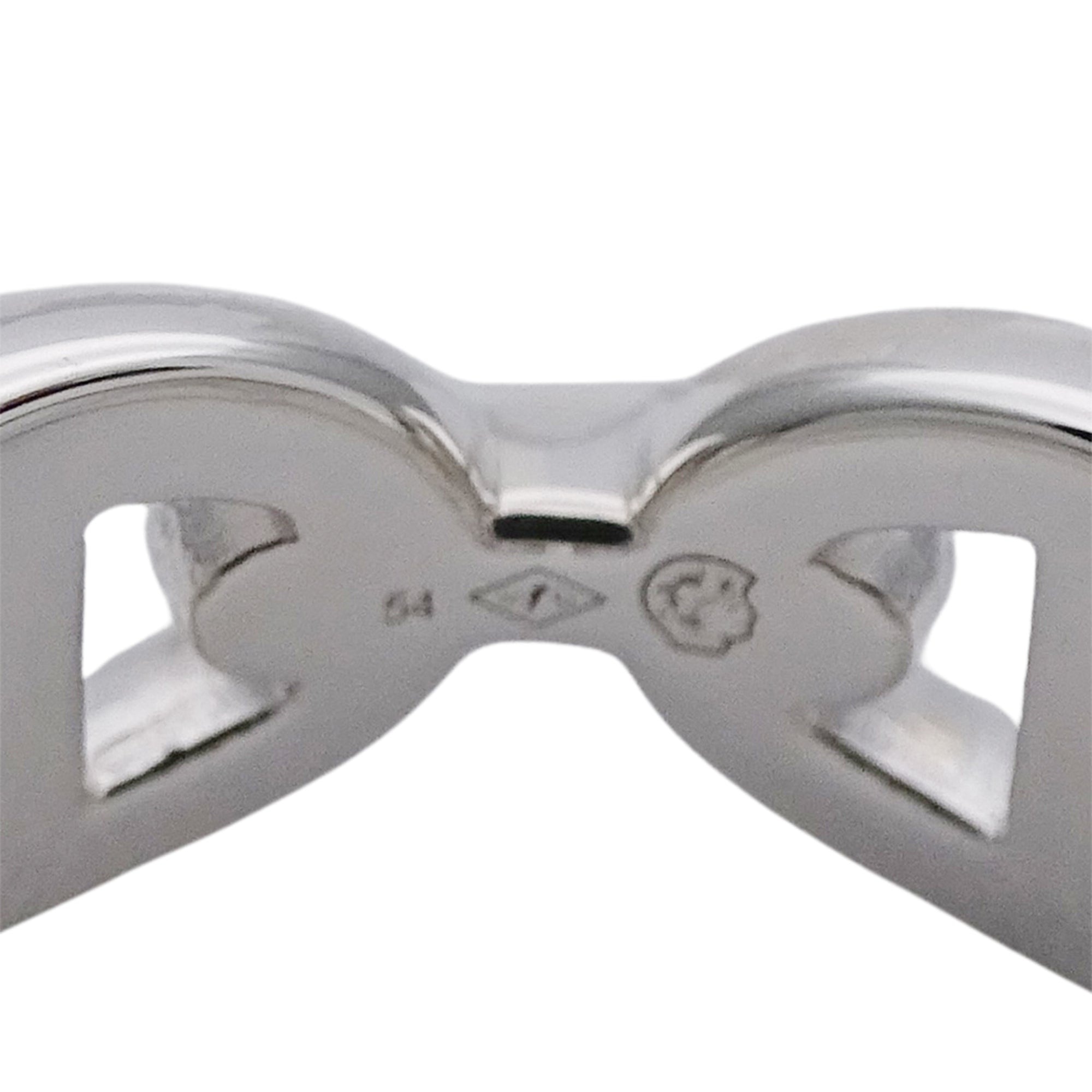 Hermes Silver Silver 925 Band Ring (Pre-Owned)