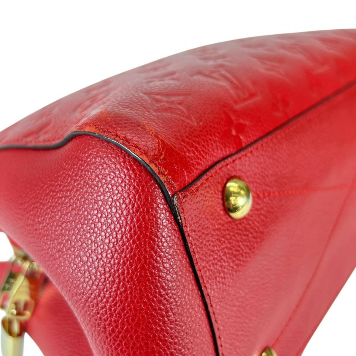 Louis Vuitton Red Color Monogram Empreinte Handbag (Pre-Owned)