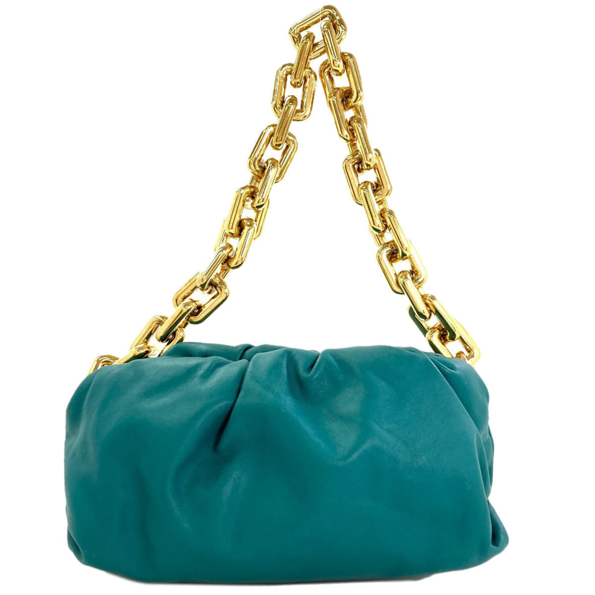 Bottega Veneta Green Leather Shoulder Bag (Pre-Owned)