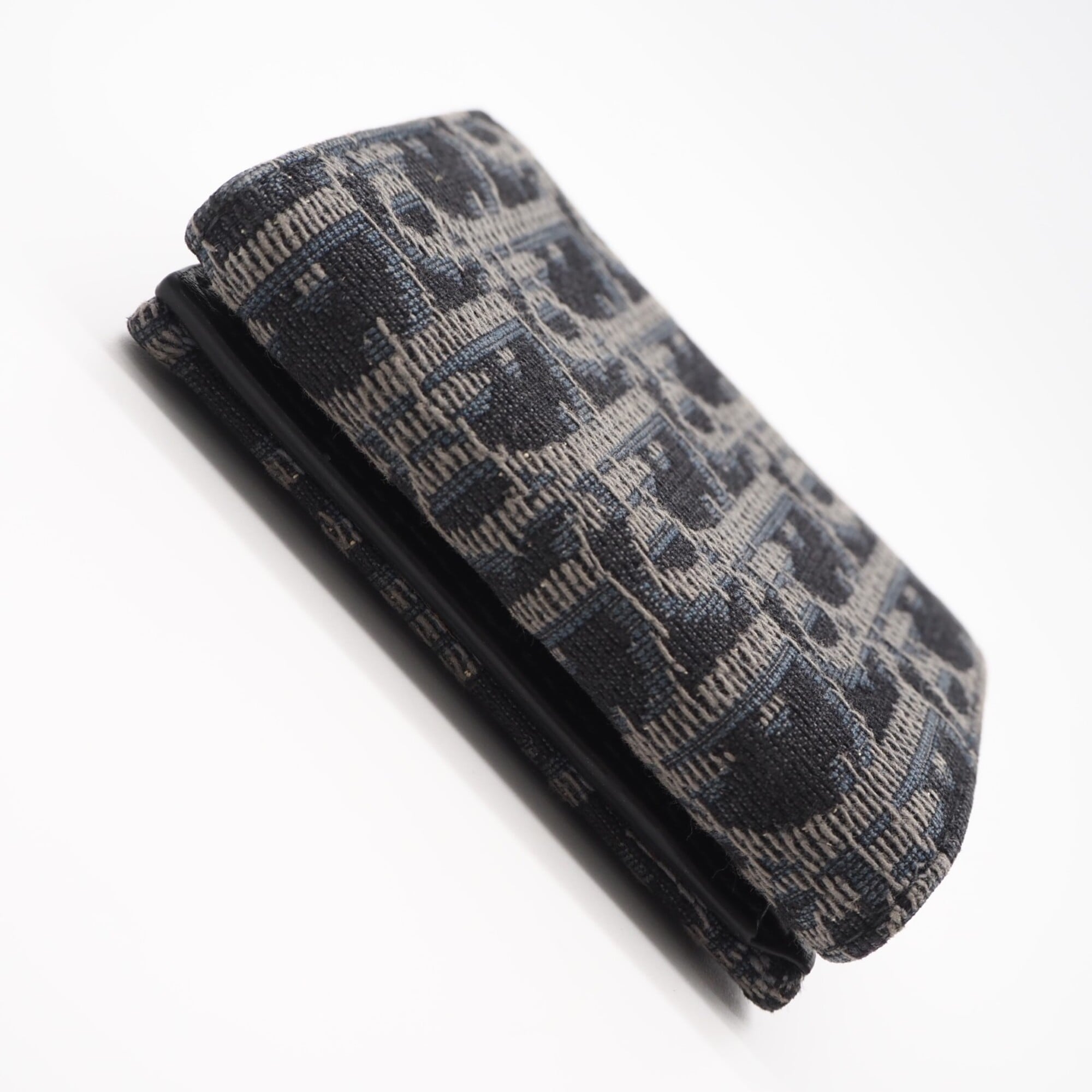 Christian Dior Black Multi-Color Coated Canvas Leather Wallet (Tri-Fold) (Pre-Owned)