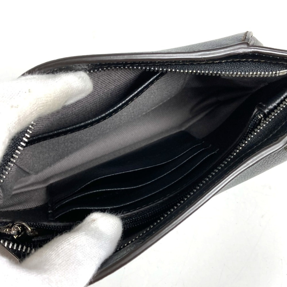 Cartier Black Leather Clutch Bag Handbag Pouch (Pre-Owned)