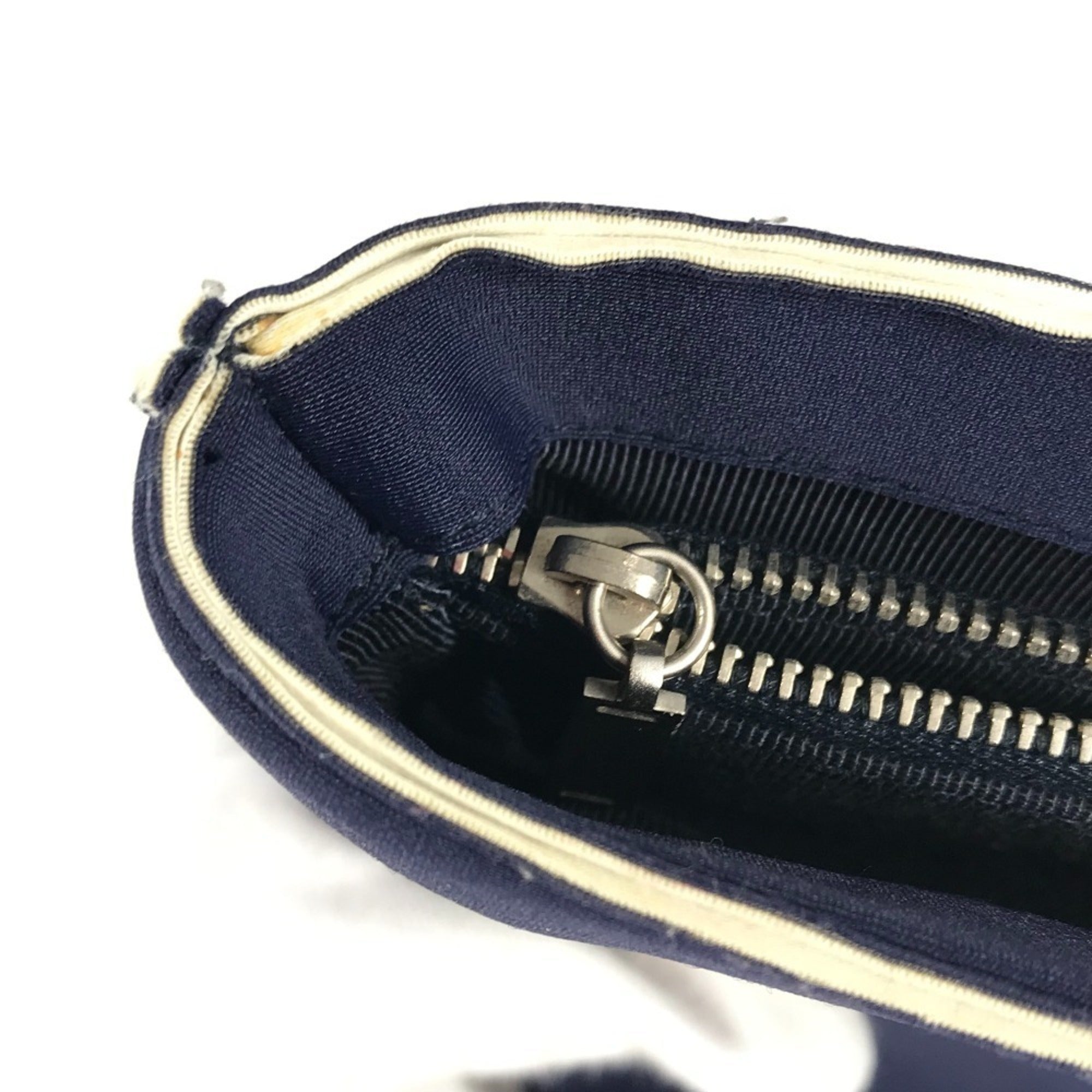 Chanel Navy Polyamide Handbag Tote Bag (Pre-Owned)