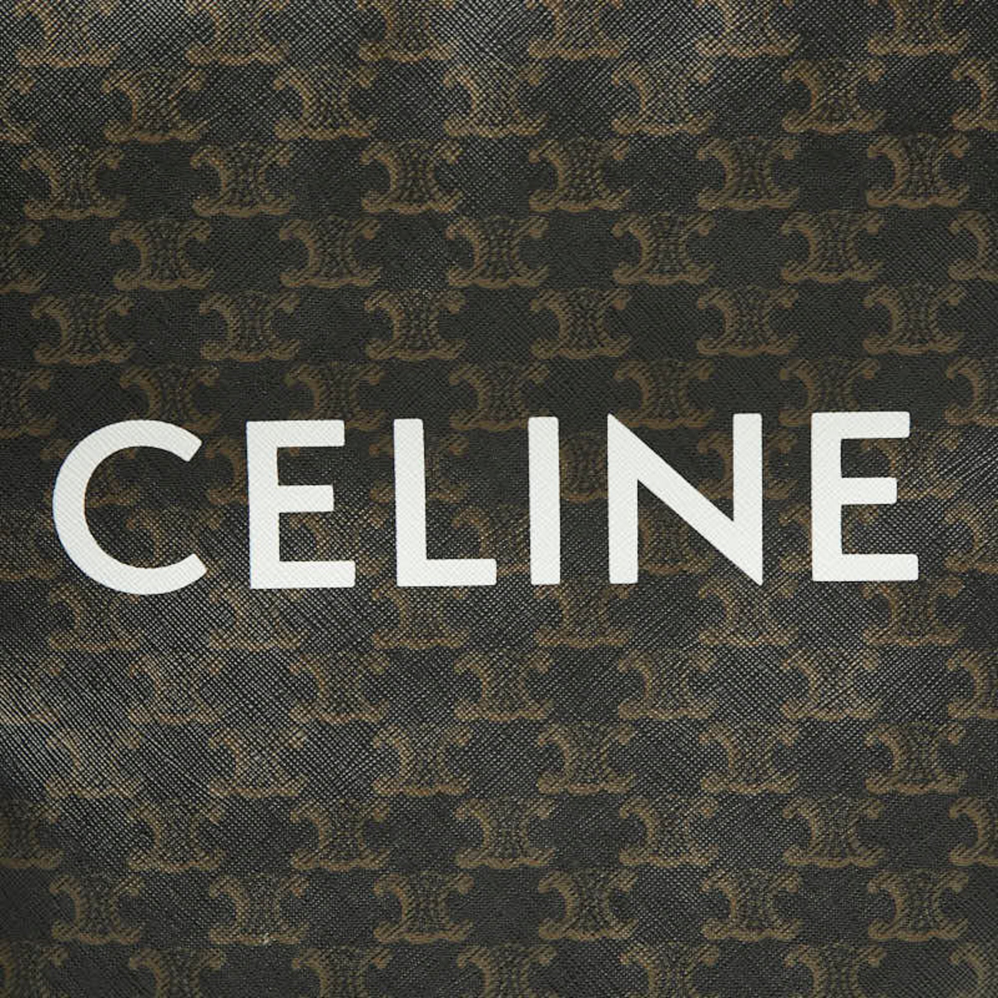 Celine Black Brown Pvc Leather Shoulder Bag Tote Bag (Pre-Owned)