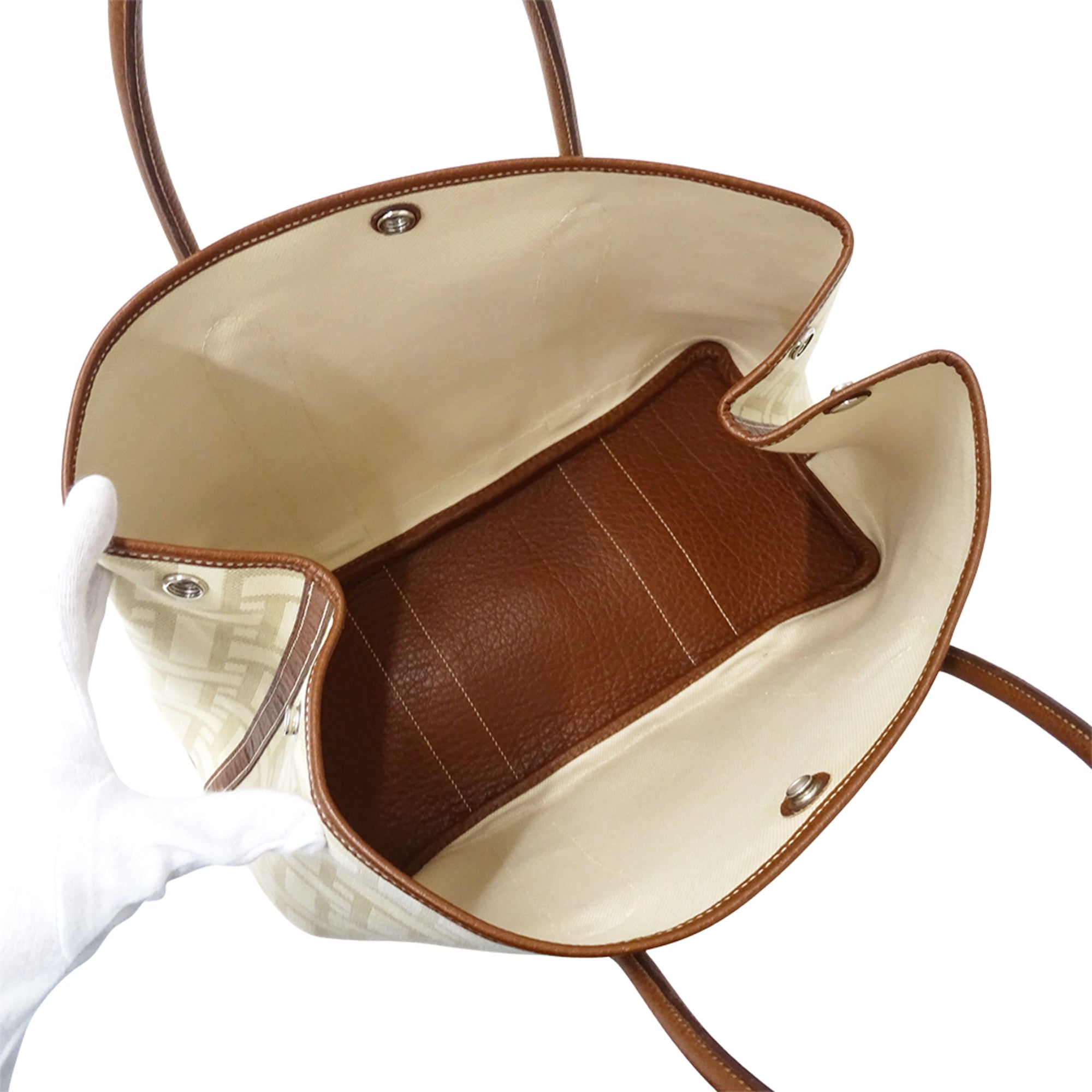 Hermes Brown Handbag Tote Bag (Pre-Owned)