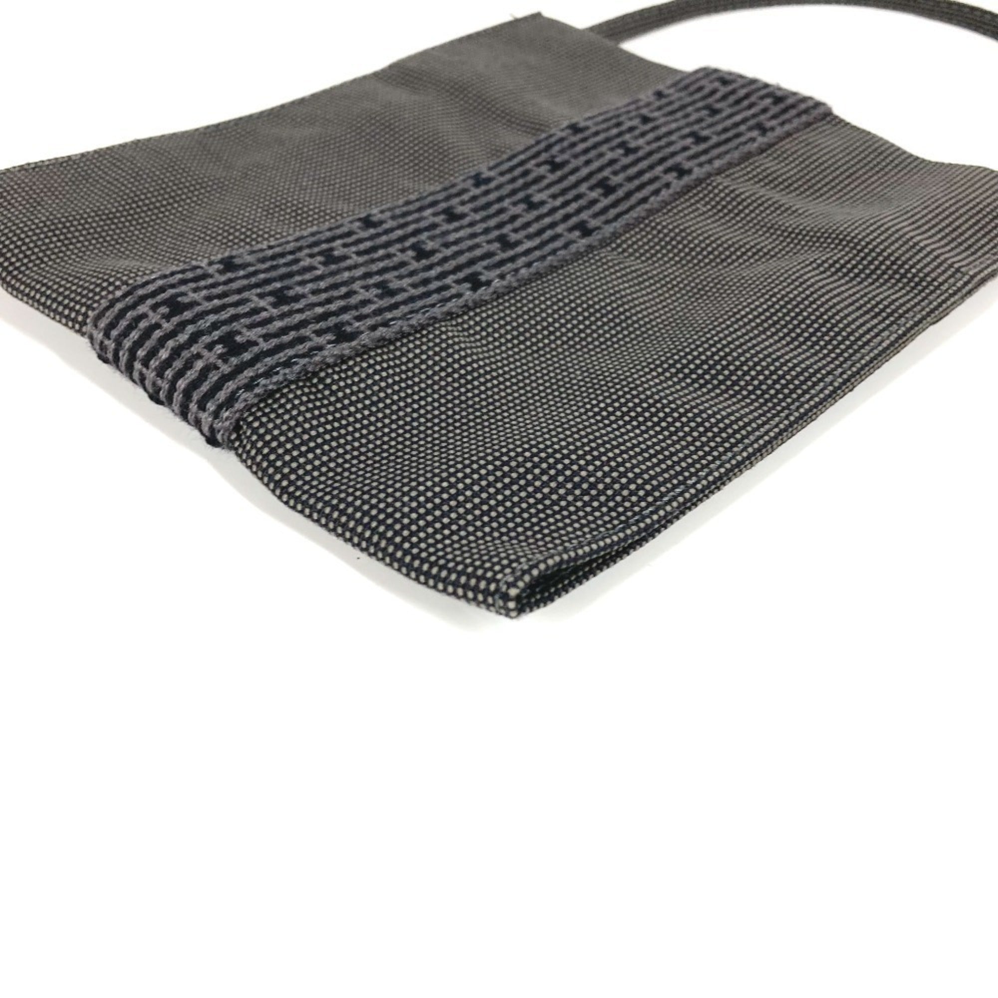 Hermes Gray Polyester Pochette Pouch Shoulder Bag (Pre-Owned)