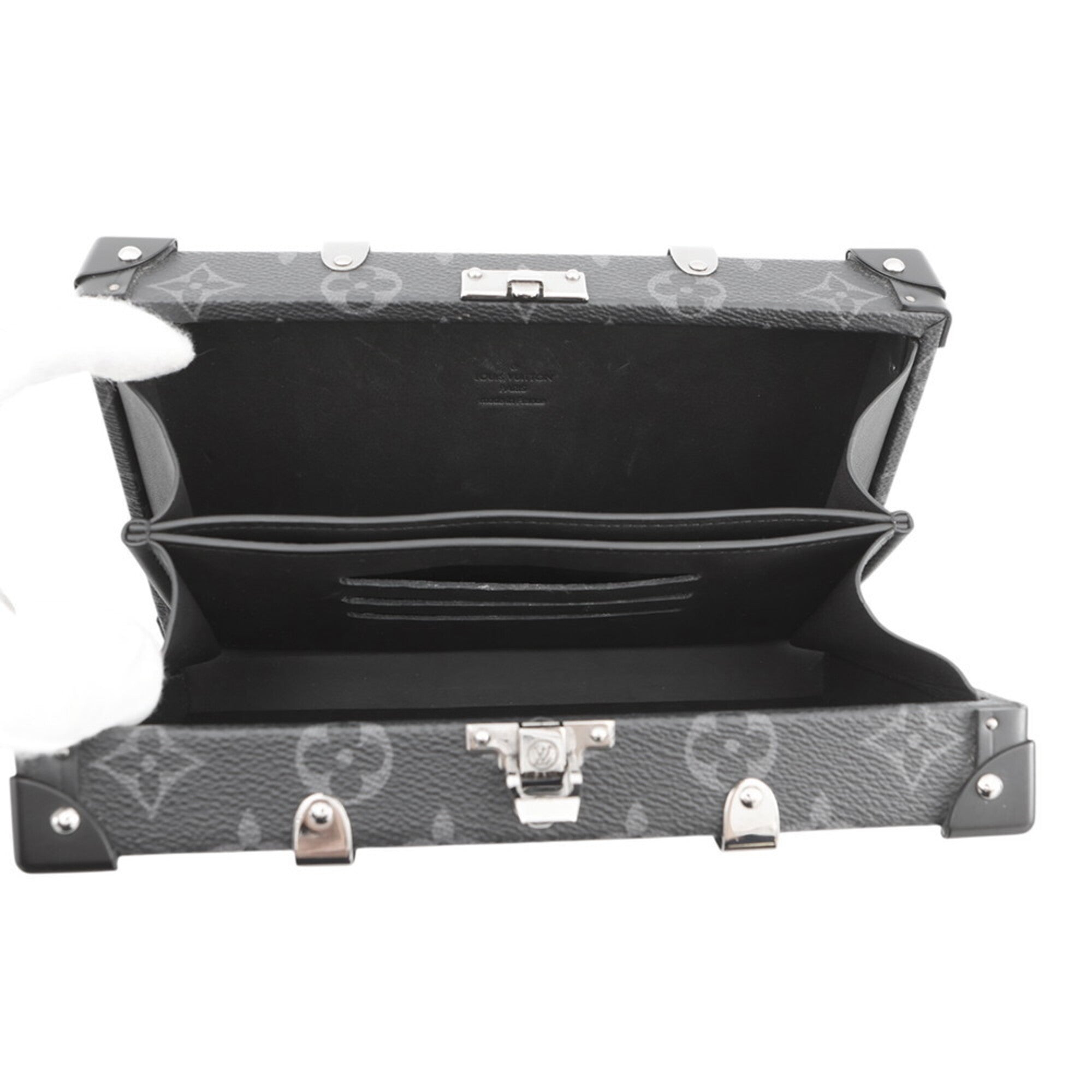 Louis Vuitton Noir Monogram Eclipse Clutch Bag Handbag (Pre-Owned)