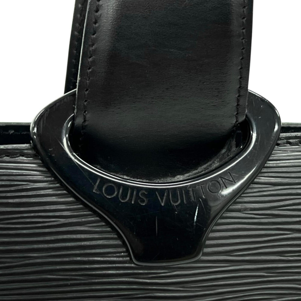 Louis Vuitton Black Epi Leather Handbag Tote Bag (Pre-Owned)