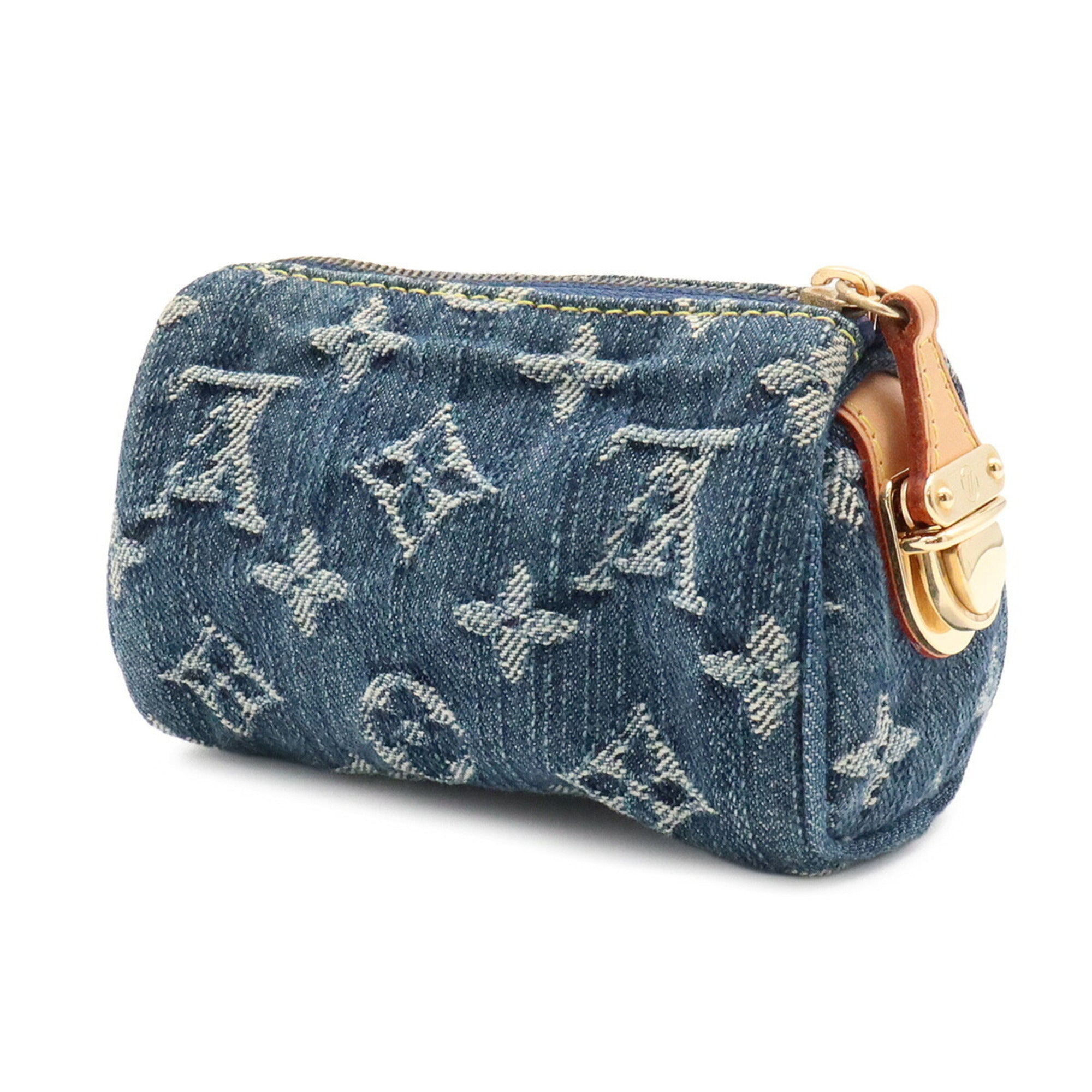 Louis Vuitton Monogram Denim Blue Monogram Denim Handbag (Pre-Owned)