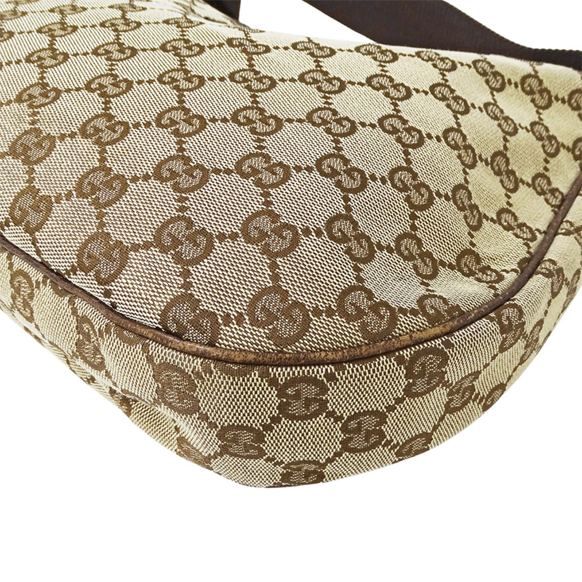 Gucci Beige Brown Gg Canvas Handbag Shoulder Bag (Pre-Owned)