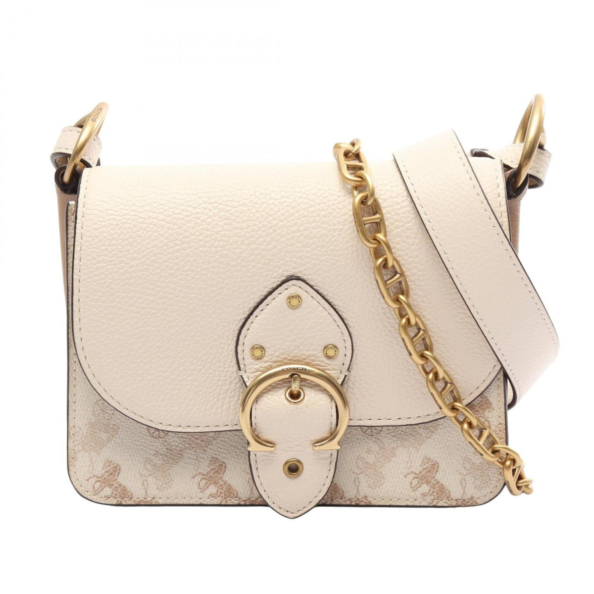 Coach White Leather Handbag Shoulder Bag (Pre-Owned)
