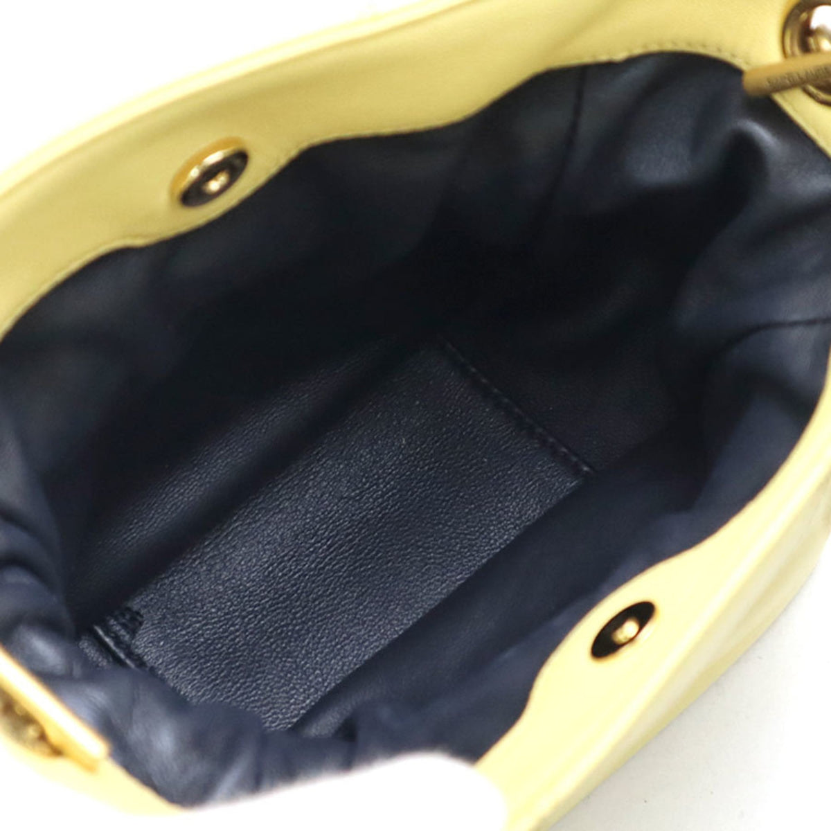 Saint Laurent Cream Yellow Leather Shoulder Bag (Pre-Owned)