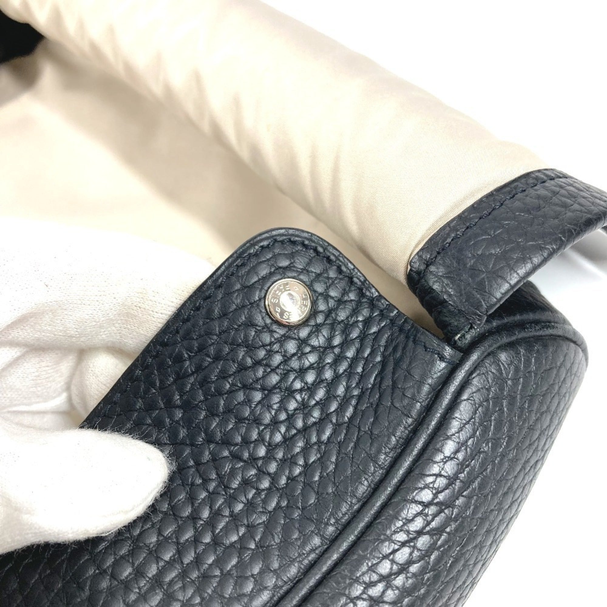 Hermes Black Leather Clutch Bag Pouch (Pre-Owned)