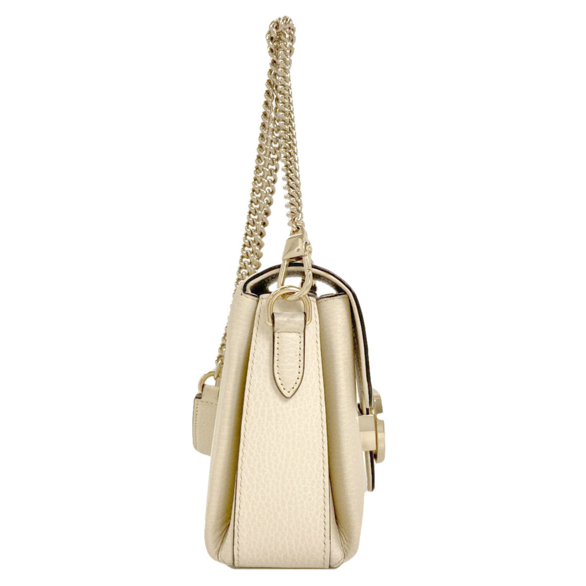 Gucci Ivory Leather Shoulder Bag (Pre-Owned)
