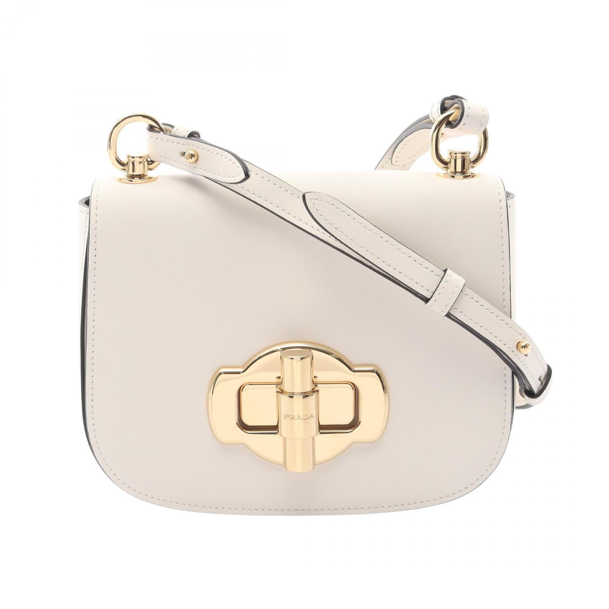 Prada White Leather Shoulder Bag (Pre-Owned)