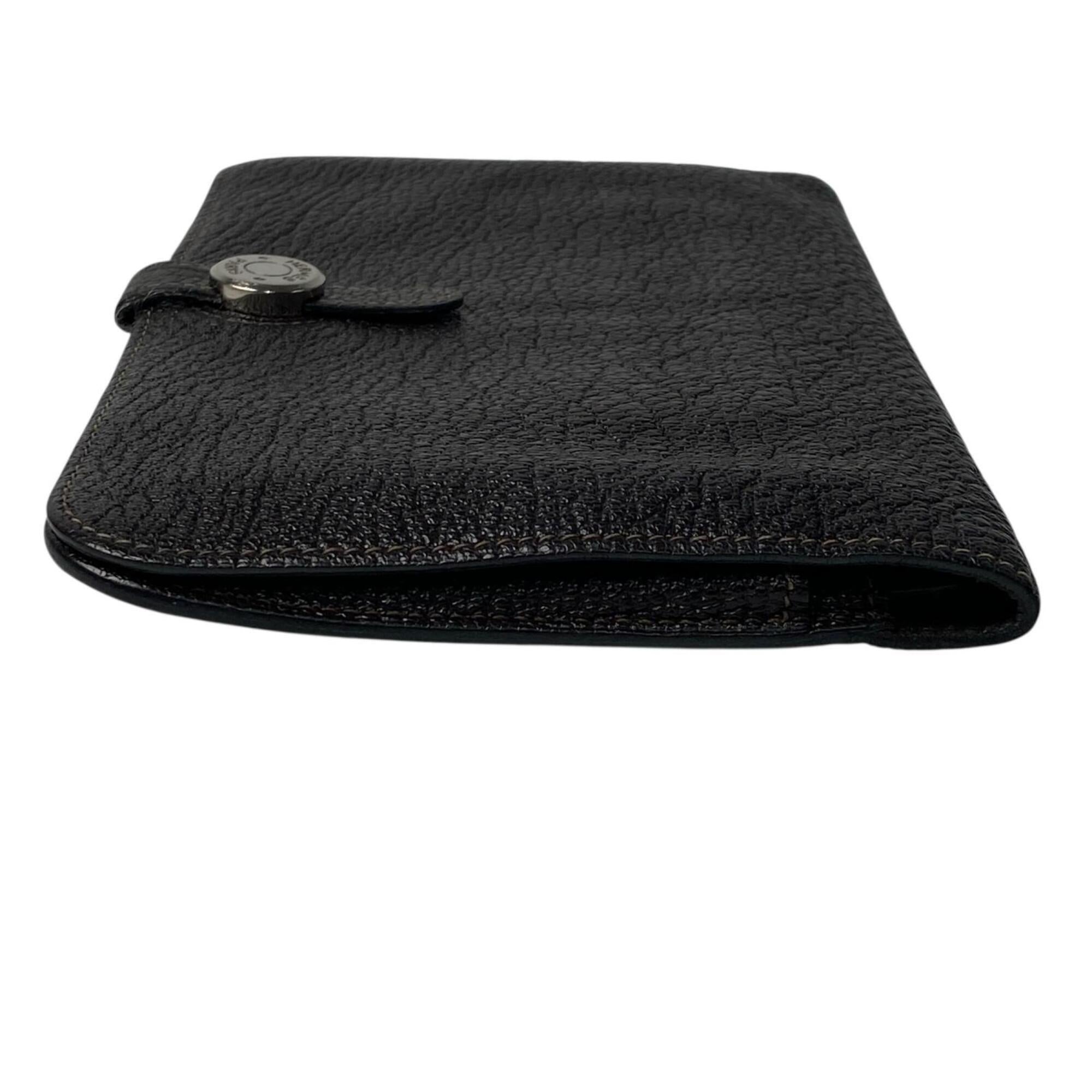 Hermes Dark Brown Leather Wallet (Bi-Fold) (Pre-Owned)