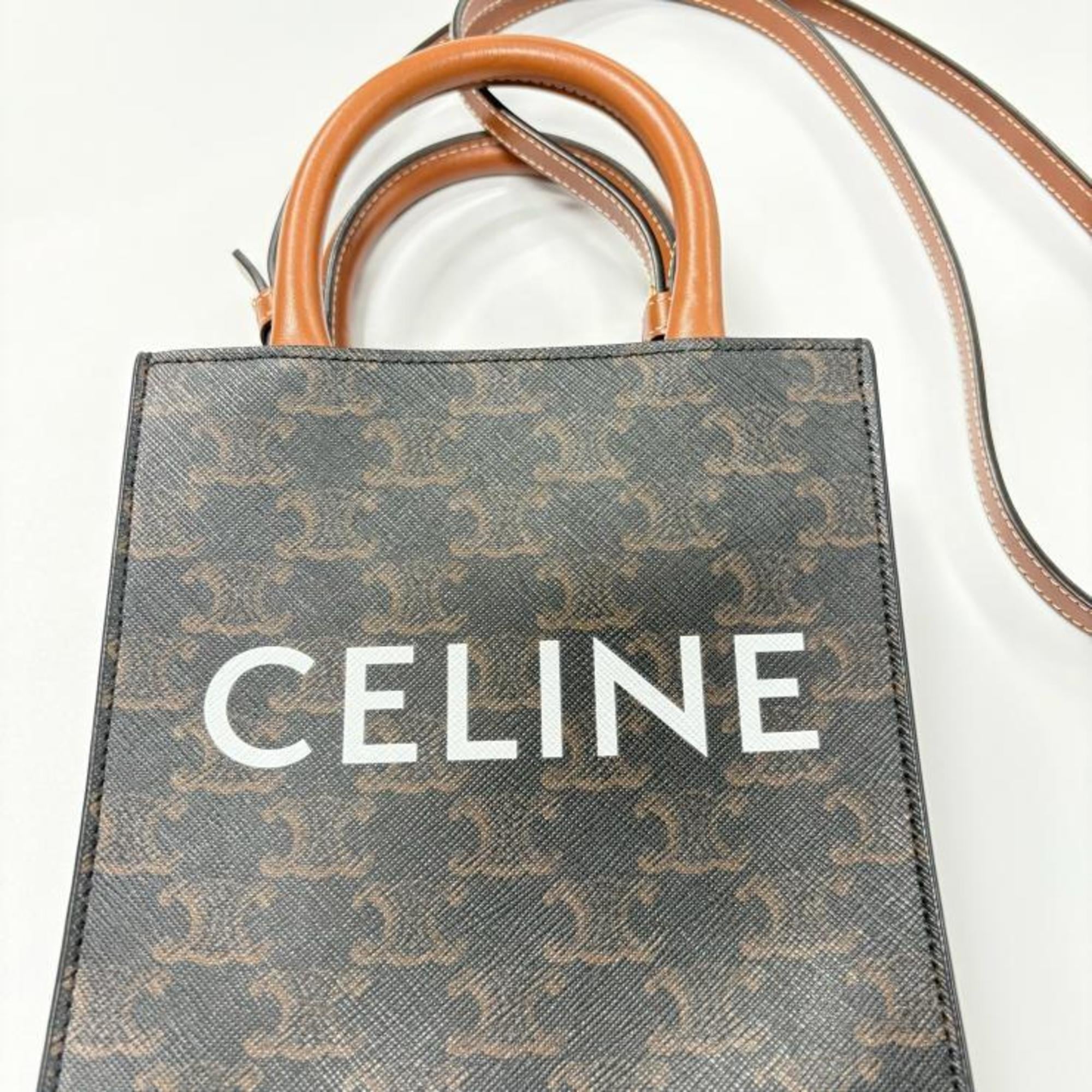 Celine Brown Pvc Leather Shoulder Bag (Pre-Owned)