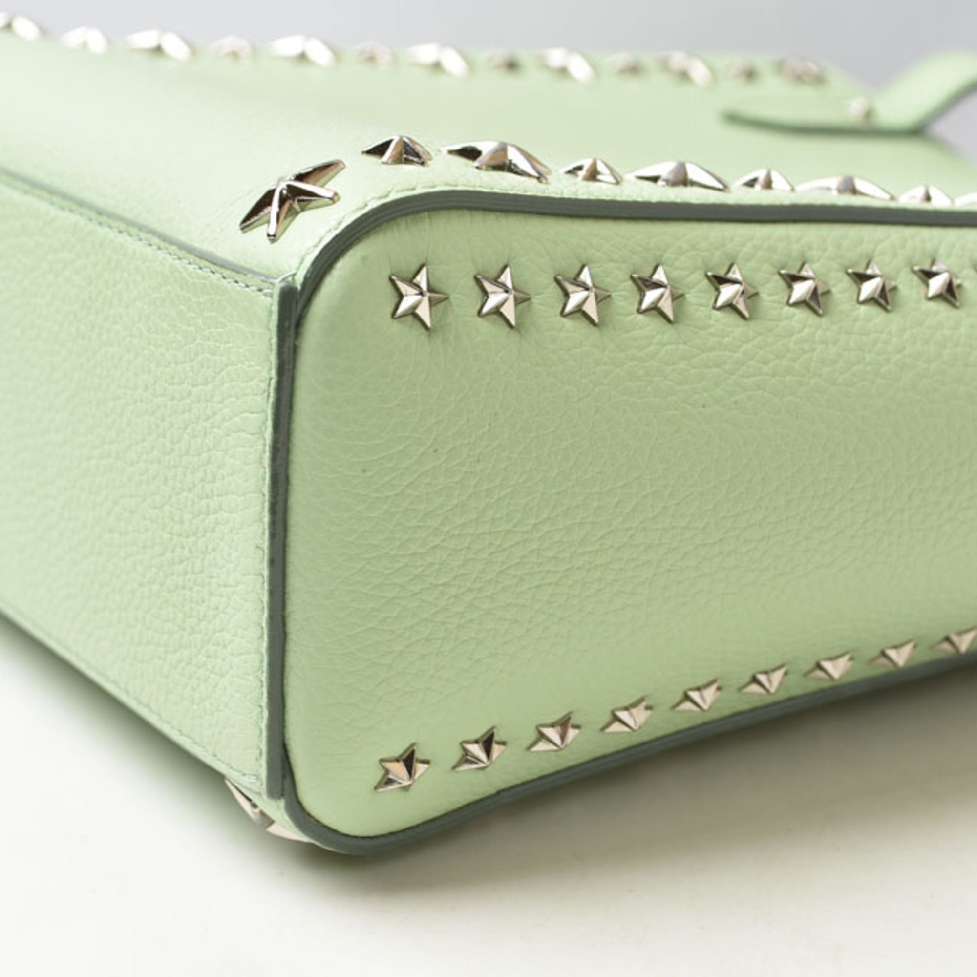 Jimmy Choo Green Leather Handbag Shoulder Bag (Pre-Owned)