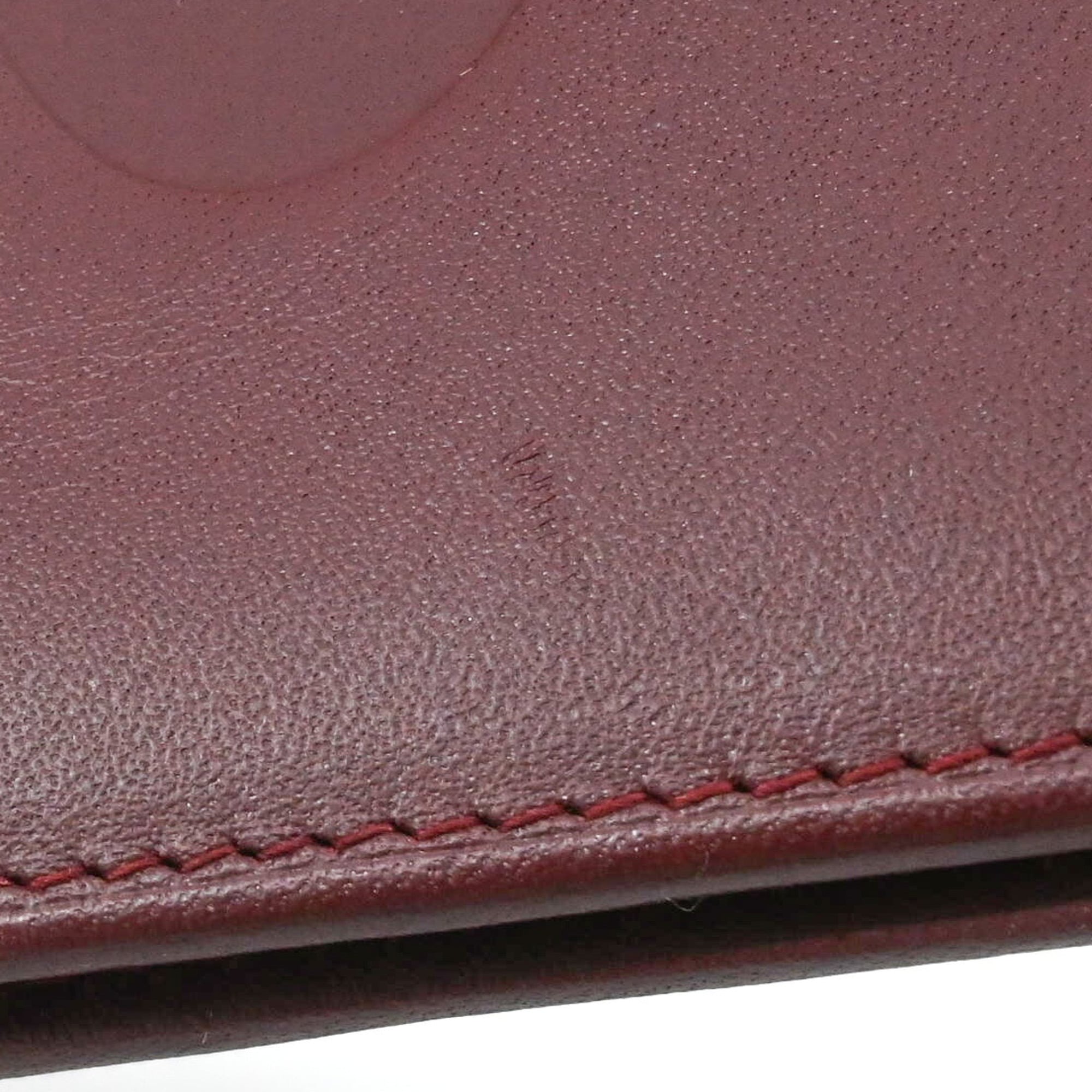 Cartier Must Bordeaux Leather Wallet (Bi-Fold) (Pre-Owned)