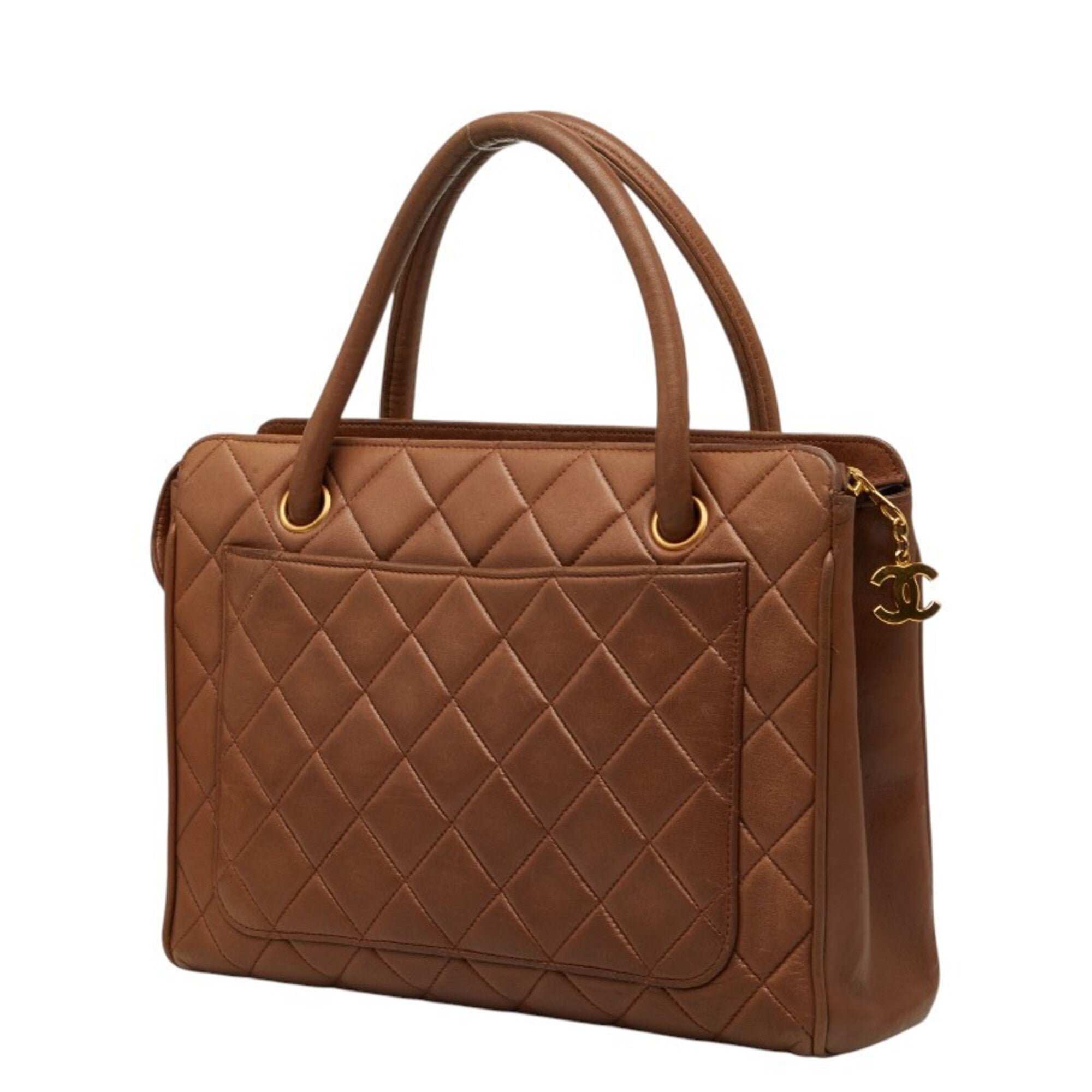 Chanel Matelasse Brown Leather Handbag (Pre-Owned)