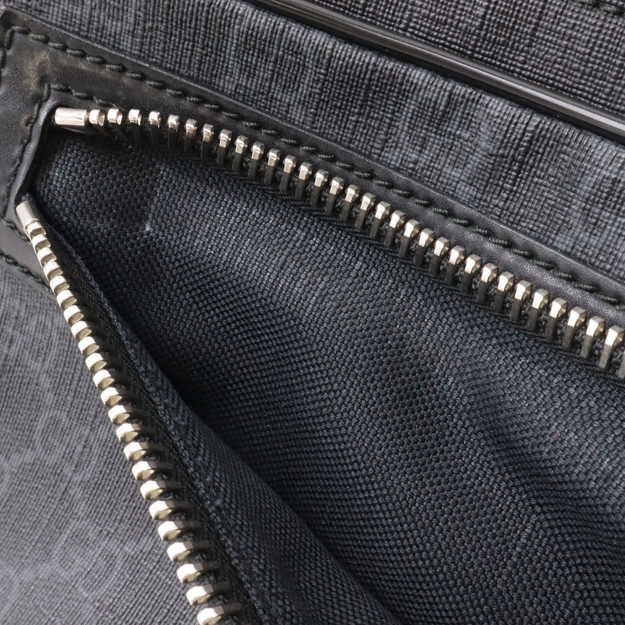 Gucci Black Dark Gray Multi-Color Navy Red Color Gg Supreme Canvas Pvc Coated Canvas Leather Fanny Pack Sling Bag (Pre-Owned)