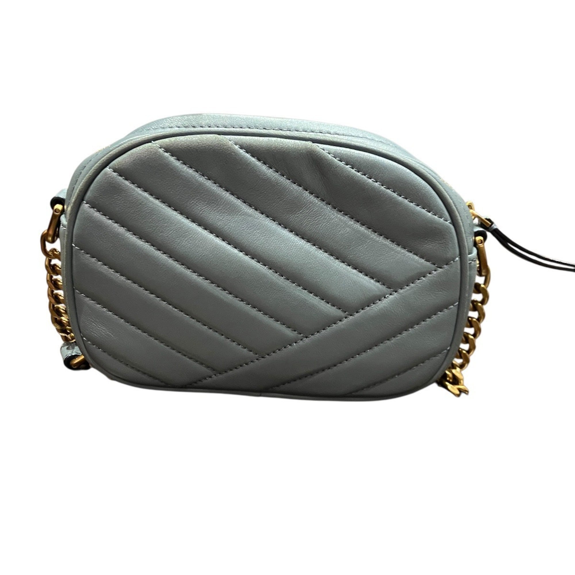 Tory Burch Gray Leather Shoulder Bag (Pre-Owned)