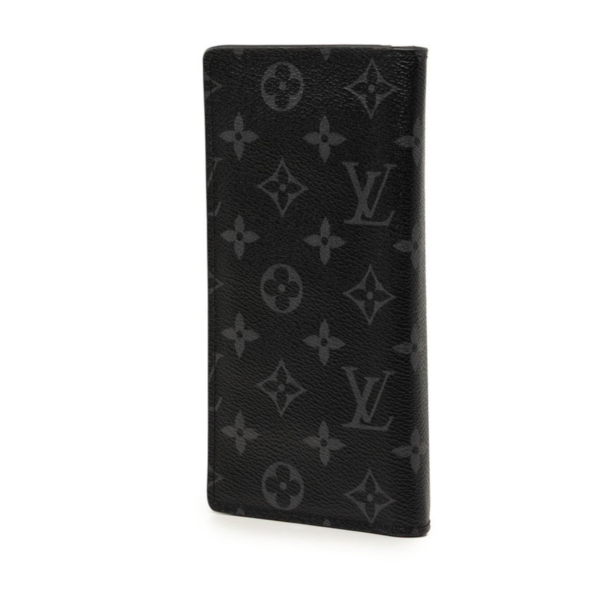 Louis Vuitton Black Pvc Leather Long Wallet (Bi-Fold) (Pre-Owned)