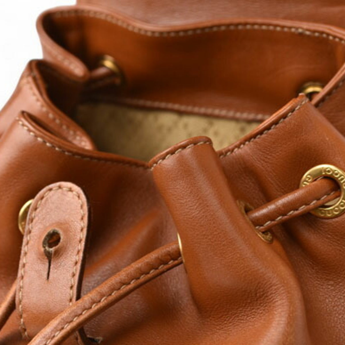 Gucci Brown Leather Backpack (Pre-Owned)