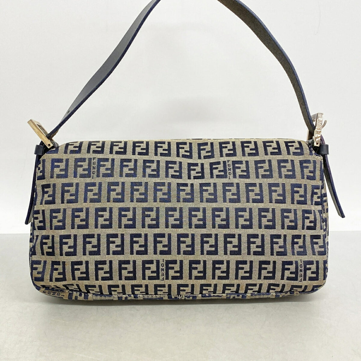 Fendi Navy Nylon Canvas Handbag (Pre-Owned)