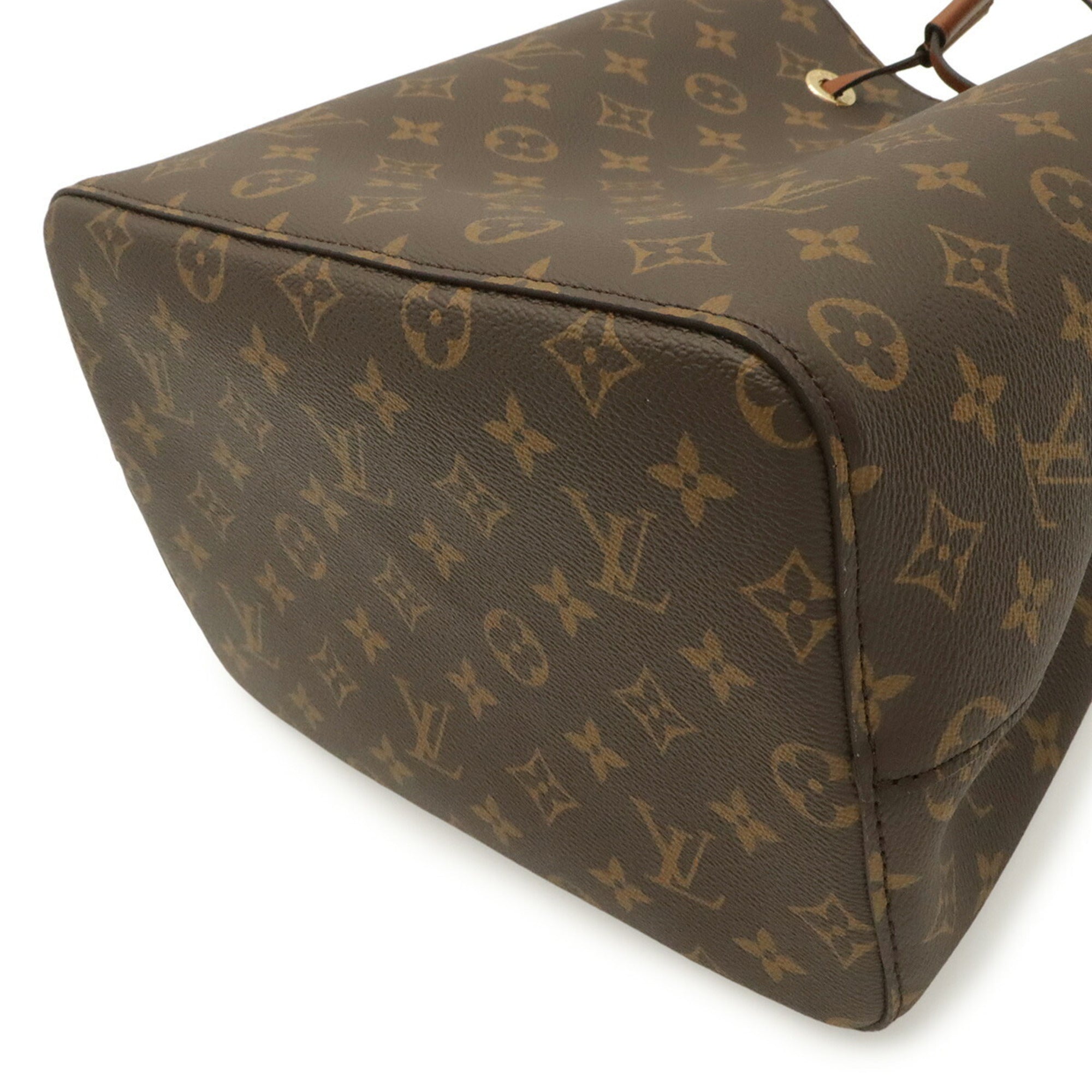 Louis Vuitton Brown Monogram Canvas Leather Shoulder Bag (Pre-Owned)
