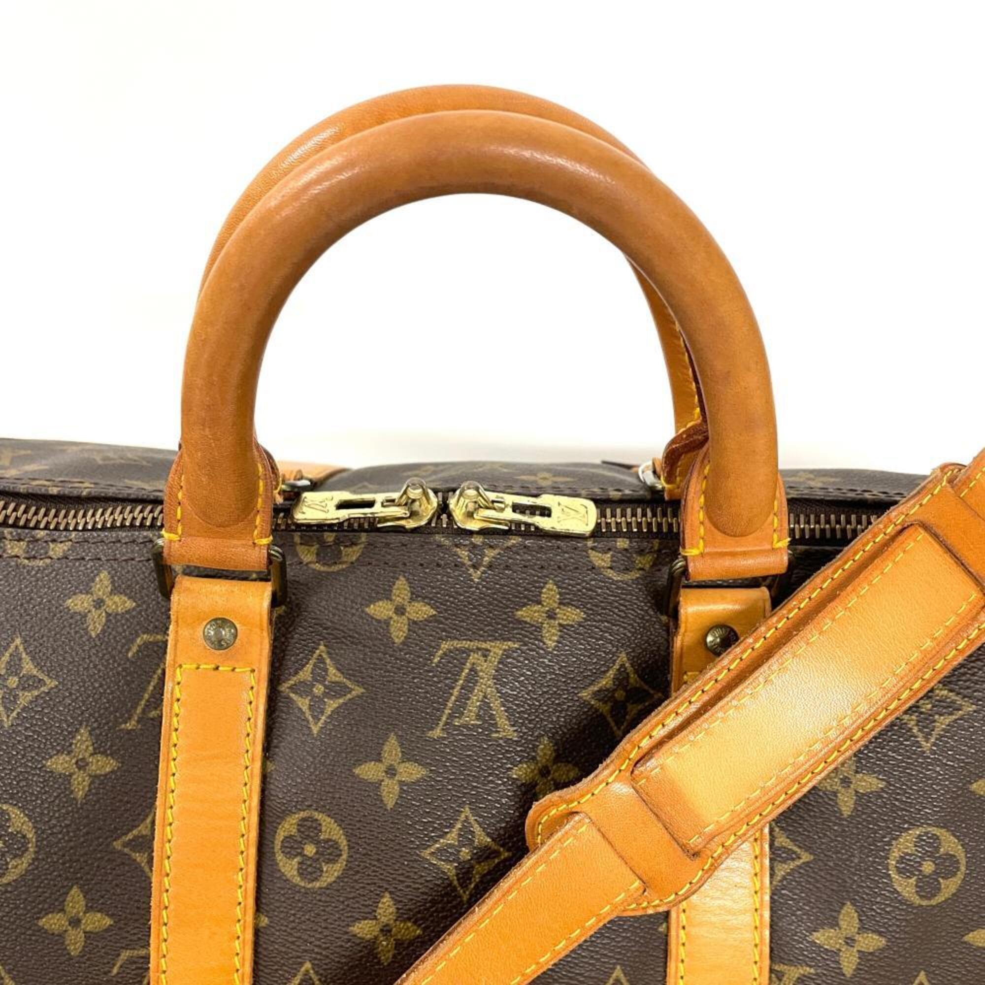 Louis Vuitton Brown Monogram Canvas Boston Bag (Pre-Owned)