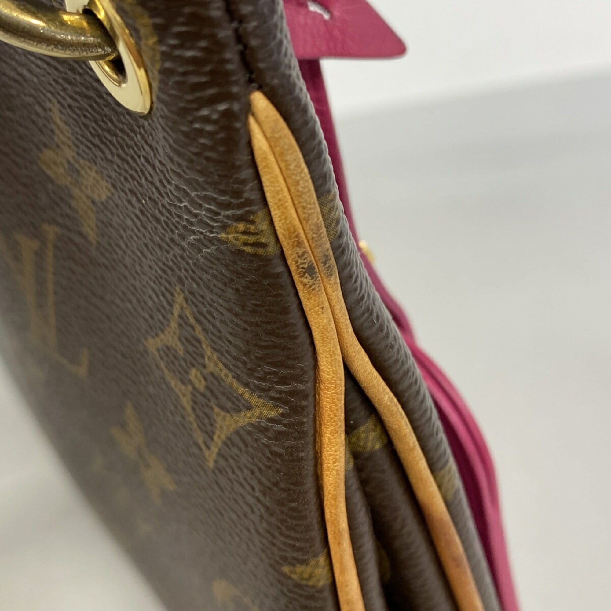 Louis Vuitton Brown Hot Pink Shoulder Bag (Pre-Owned)