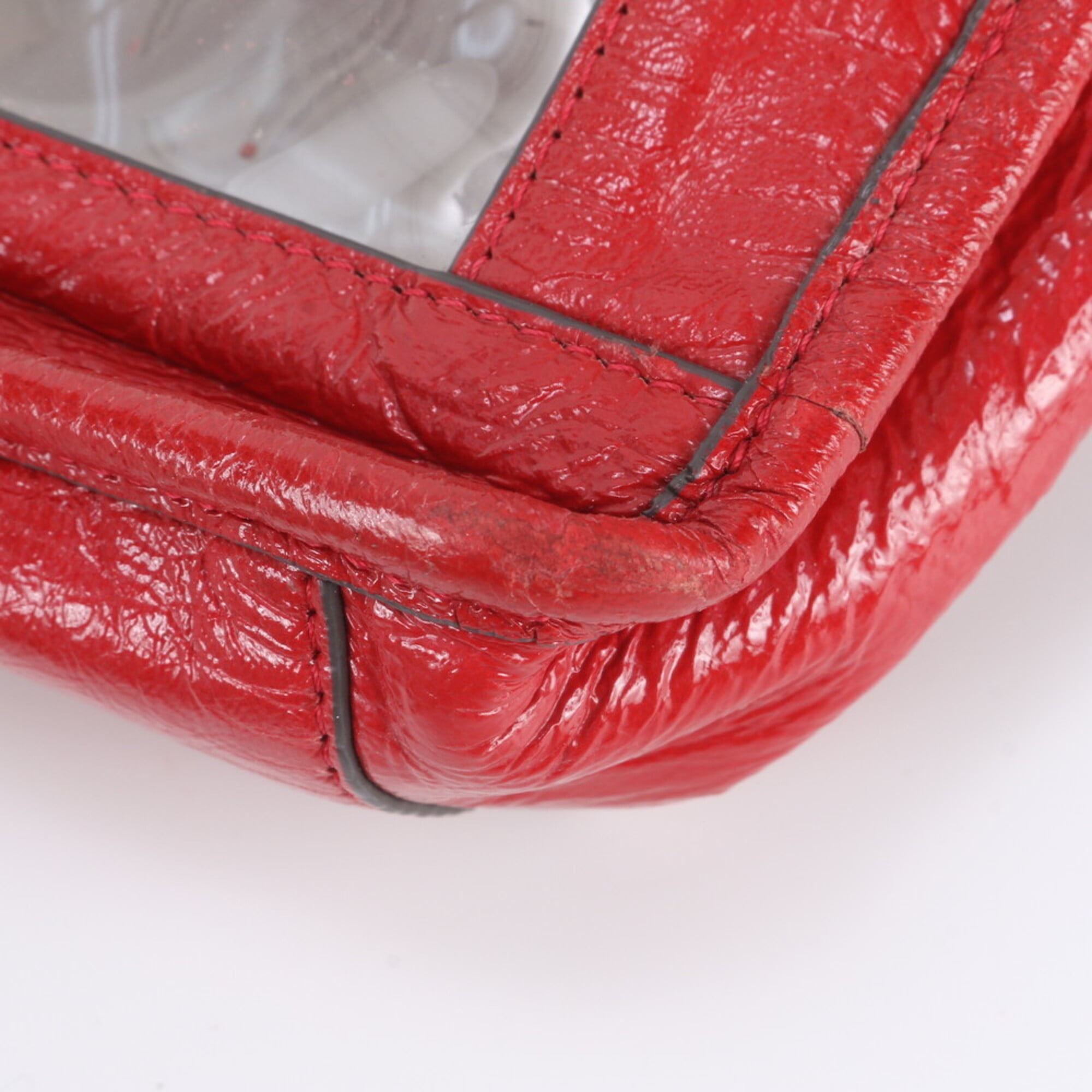 Anya Hindmarch Red Color Leather Handbag Shoulder Bag Tote Bag (Pre-Owned)