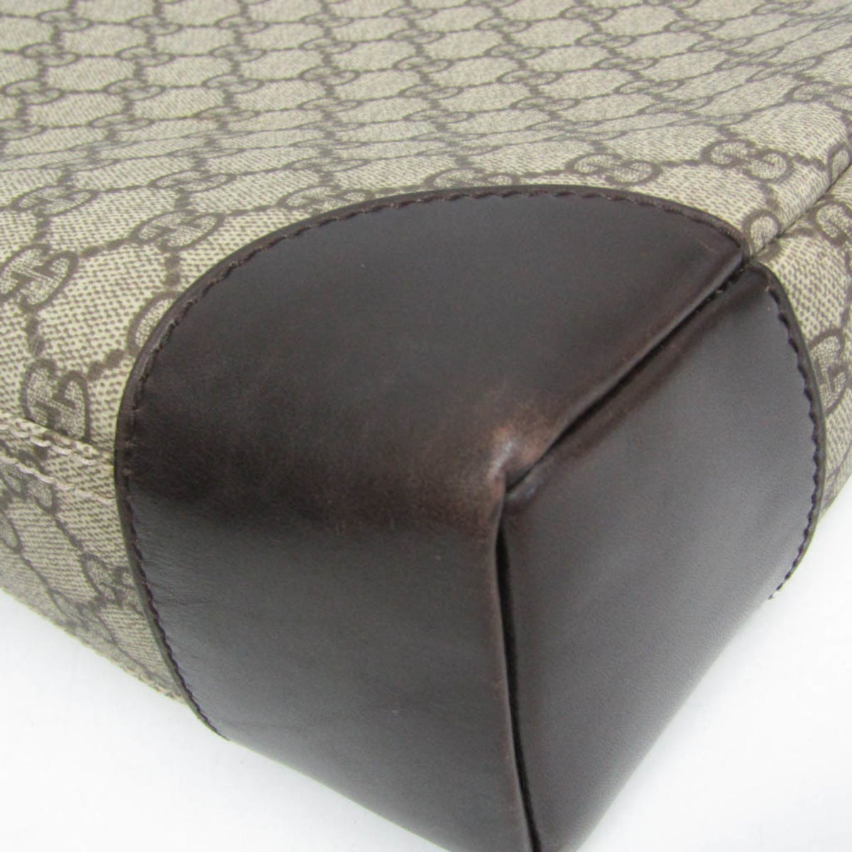 Gucci Beige Brown Gg Supreme Shoulder Bag (Pre-Owned)