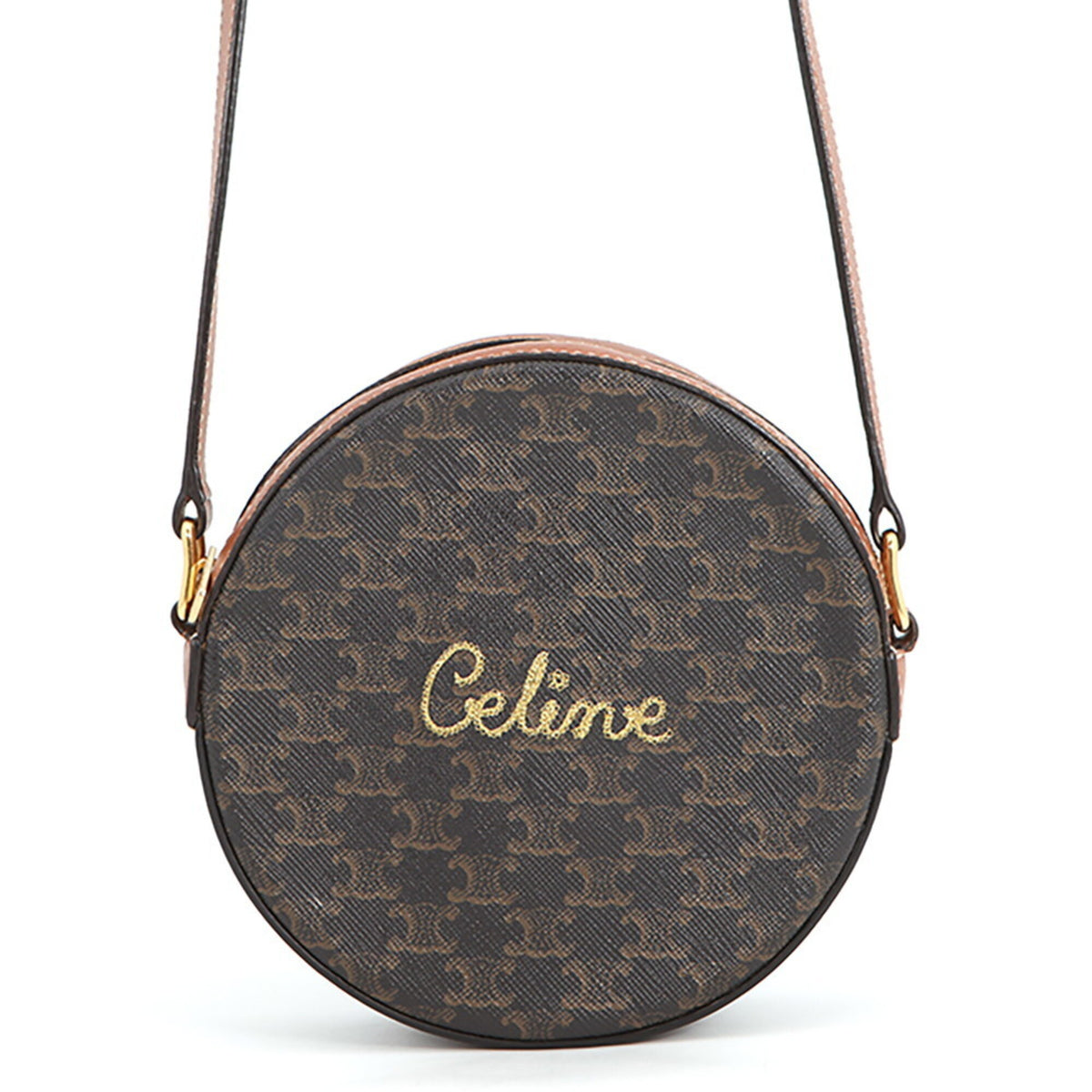Celine Brown Pvc Leather Handbag Pochette Shoulder Bag (Pre-Owned)