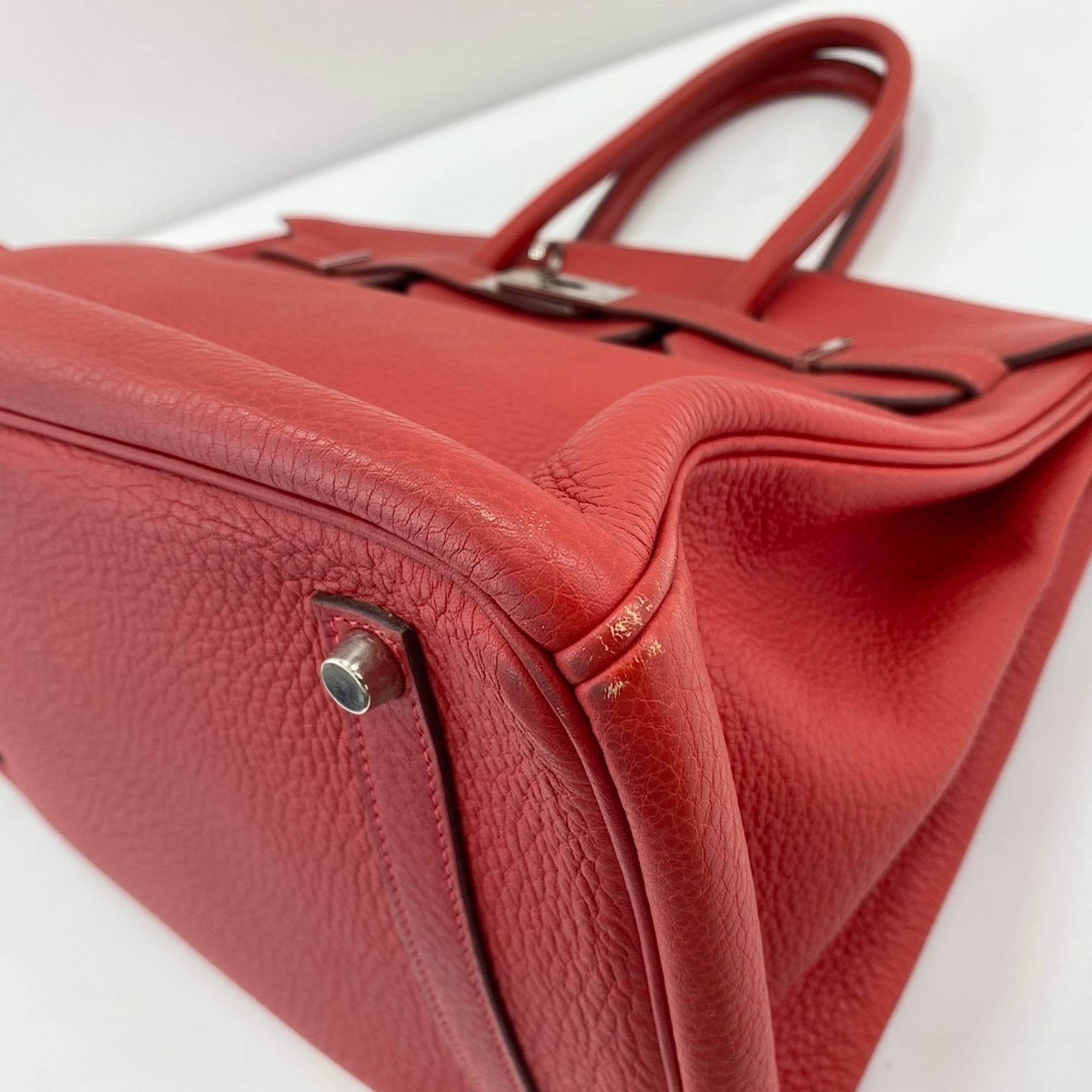 Hermes Birkin Red Color Handbag (Pre-Owned)