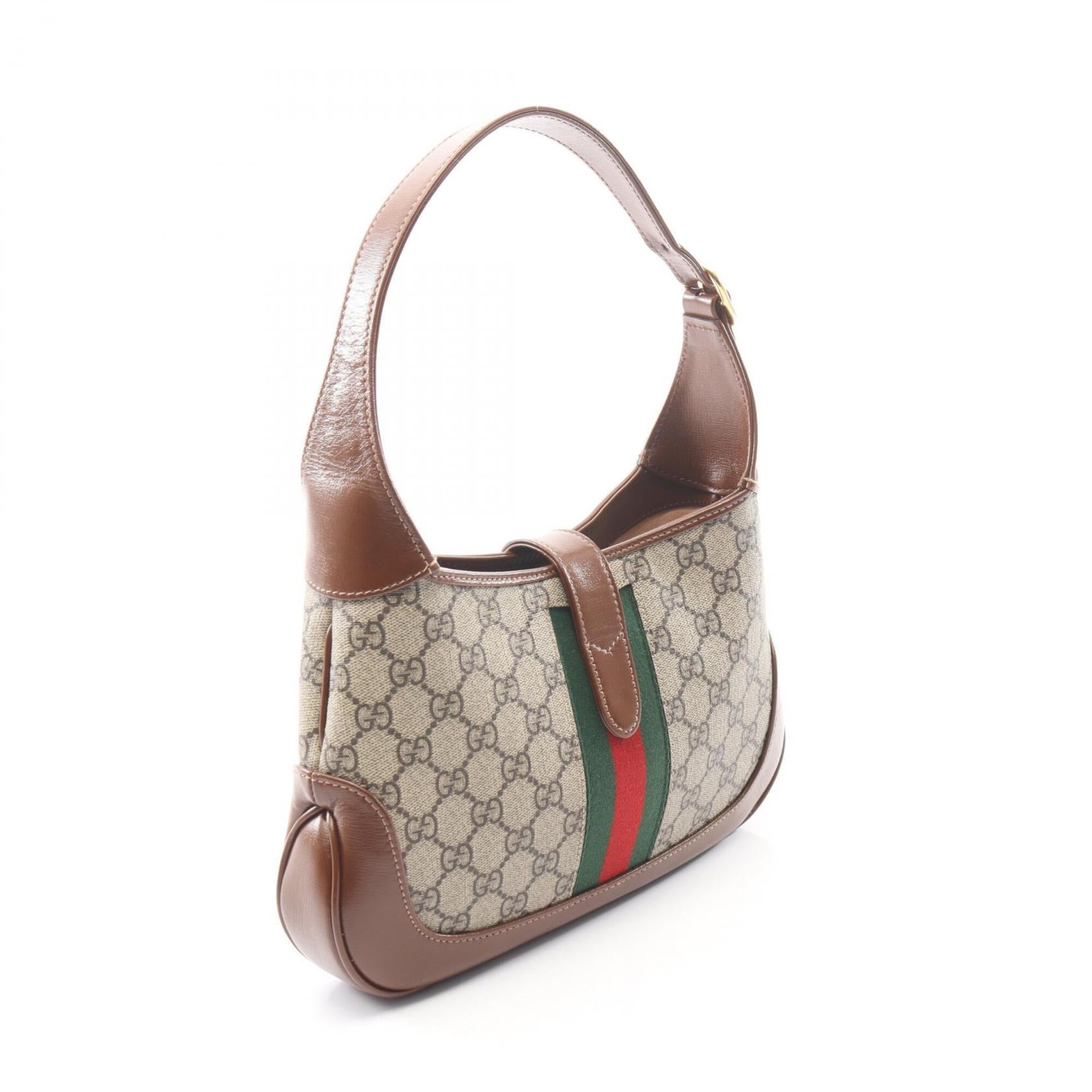 Gucci Beige Brown Pvc Leather Handbag Shoulder Bag (Pre-Owned)