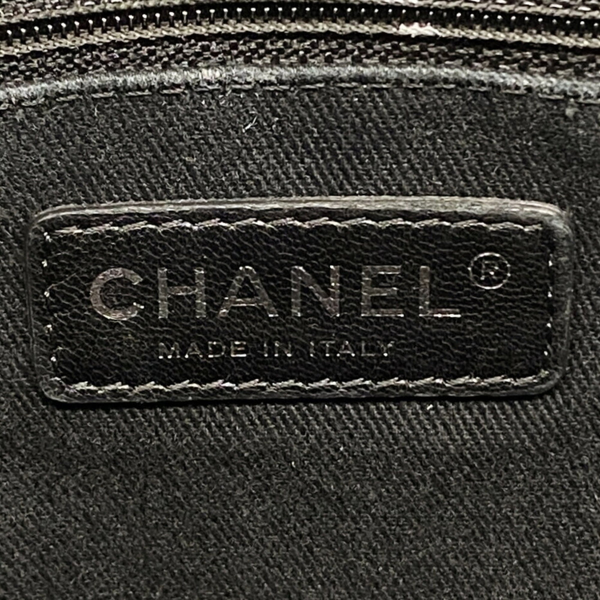Chanel Gray Canvas Tote Bag (Pre-Owned)