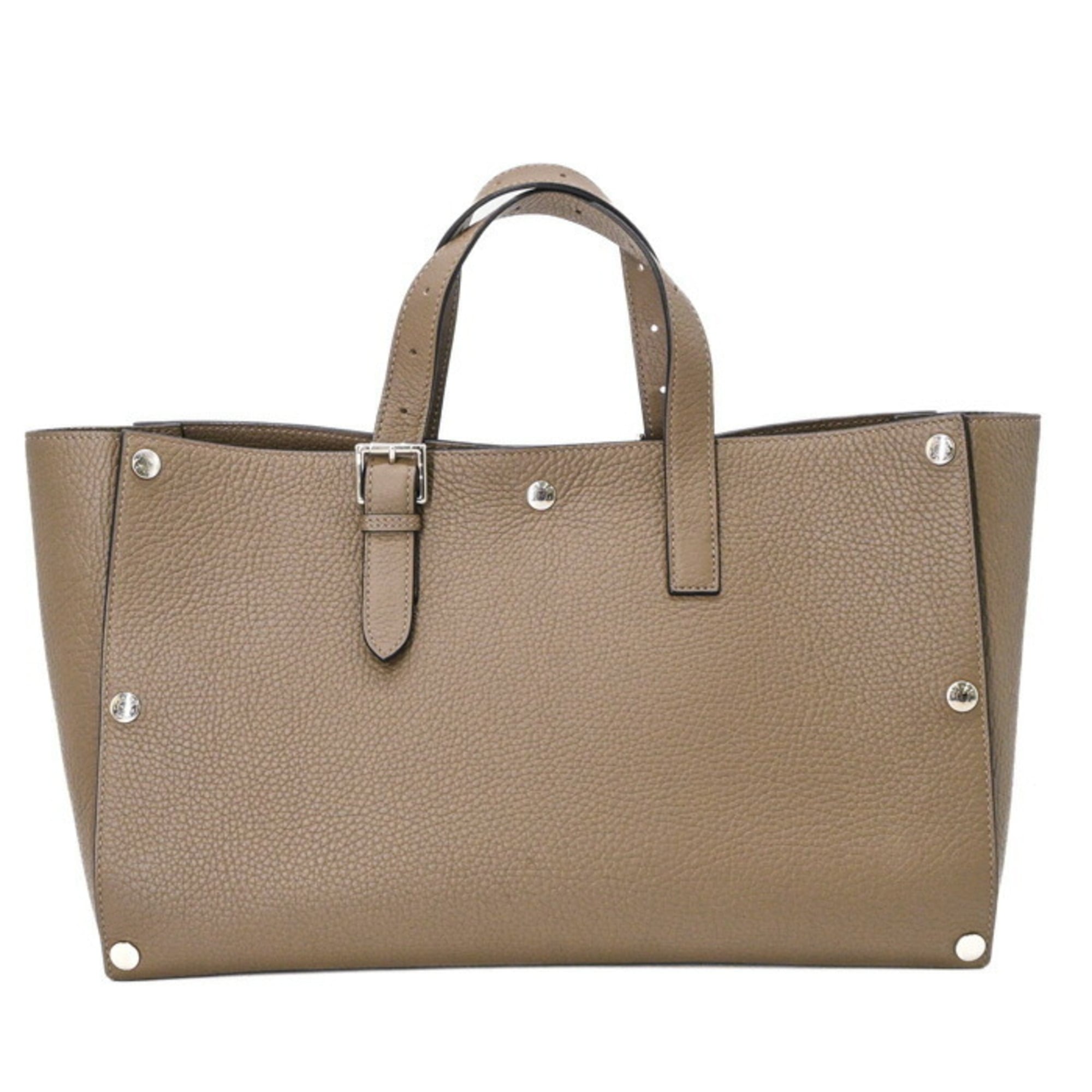 Hermes Etoupe Gray Taurillon Clemence Leather Handbag (Pre-Owned)