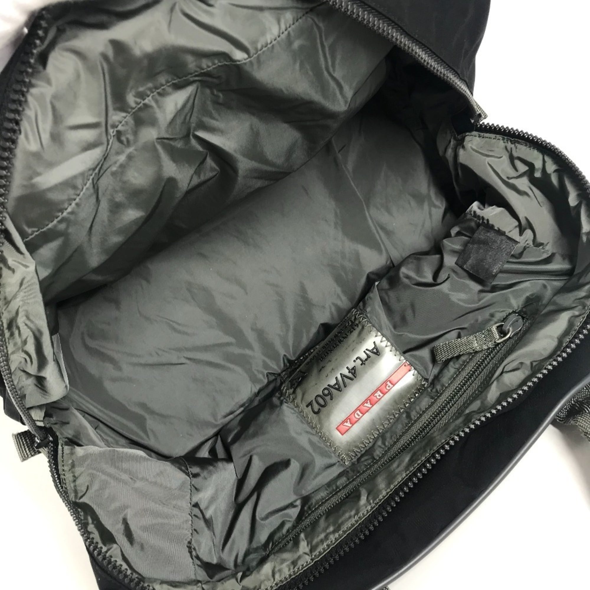 Prada Black Nylon Boston Bag Handbag Shoulder Bag (Pre-Owned)