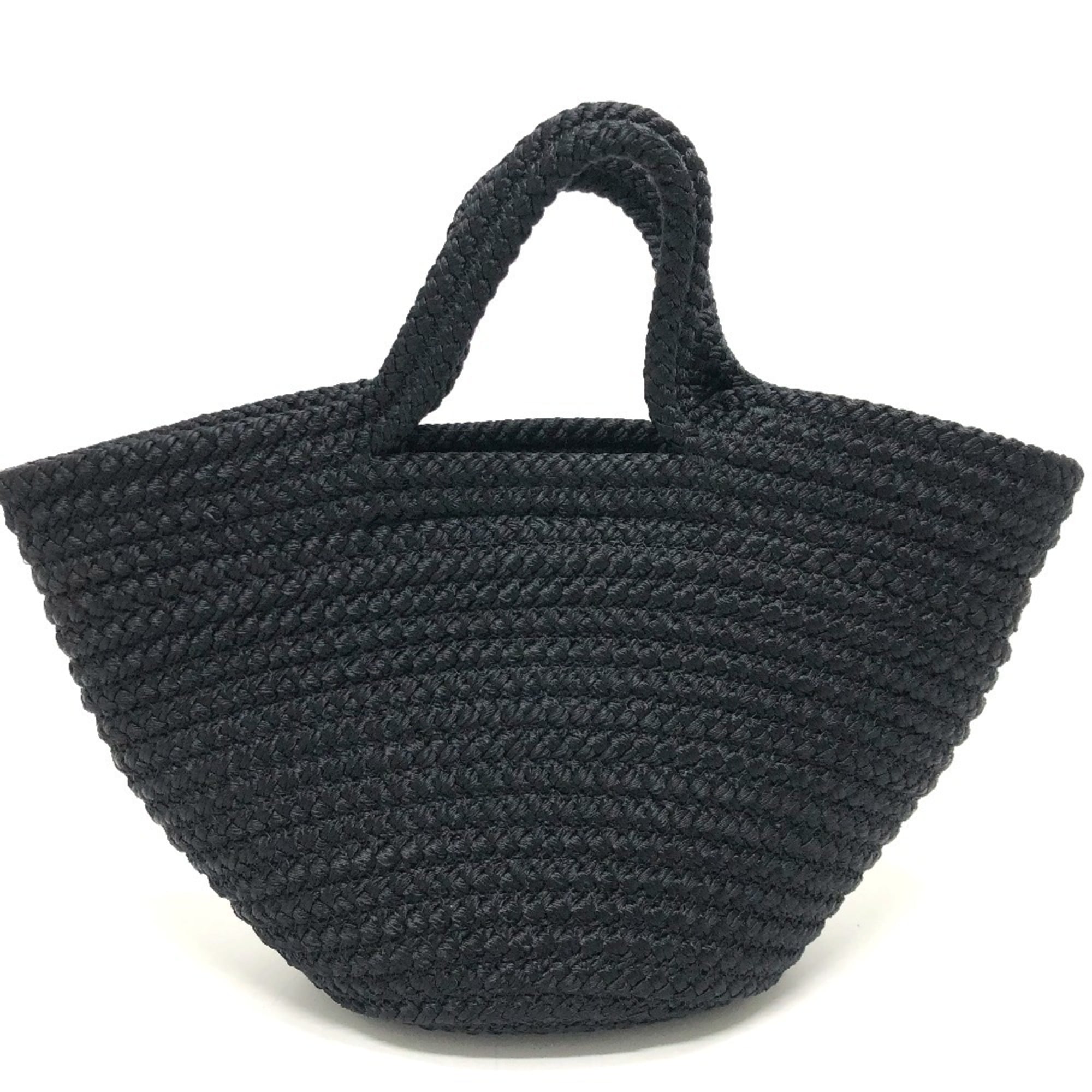 Balenciaga Black Nylon Leather Handbag Tote Bag (Pre-Owned)