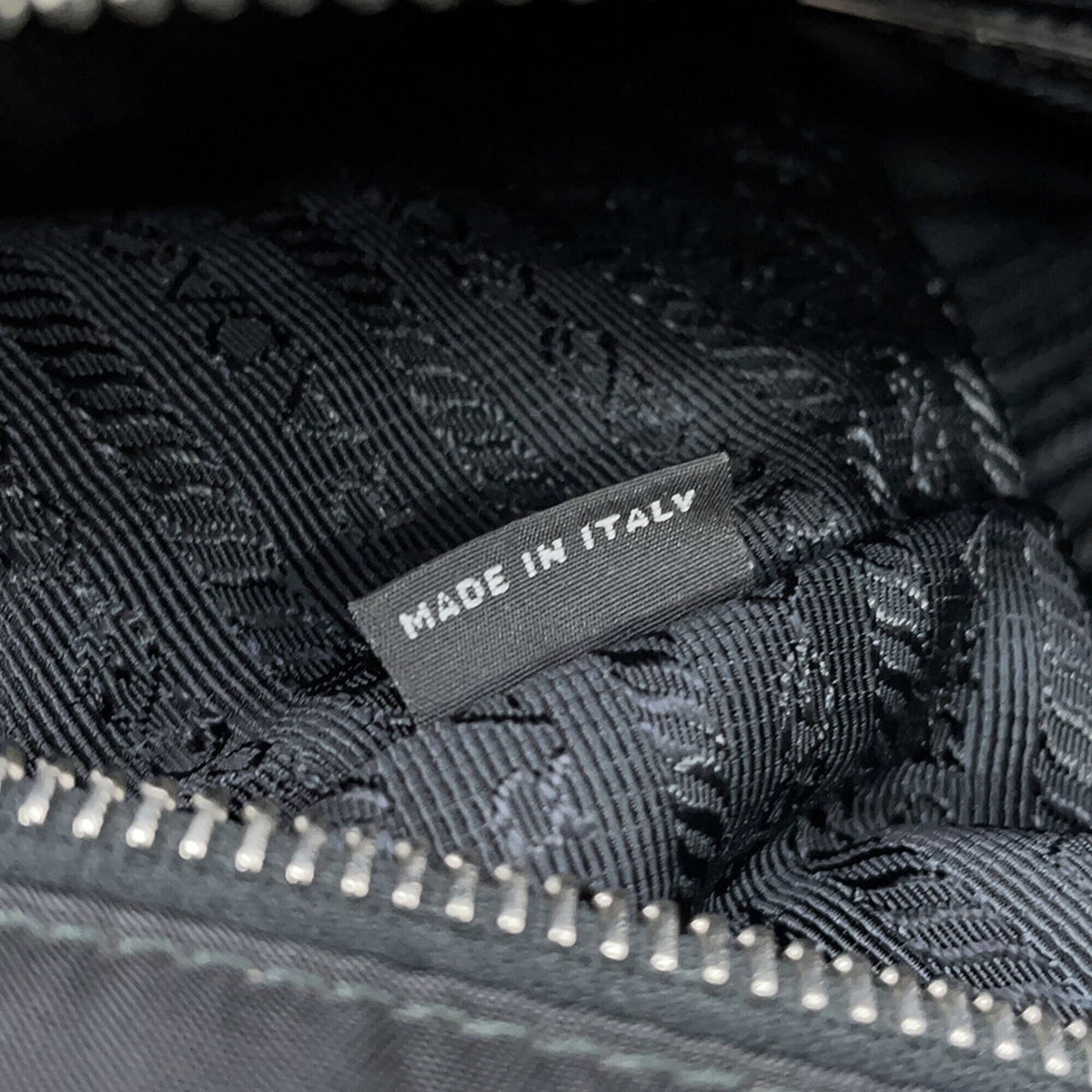 Prada Black Nylon Leather Handbag Tote Bag (Pre-Owned)