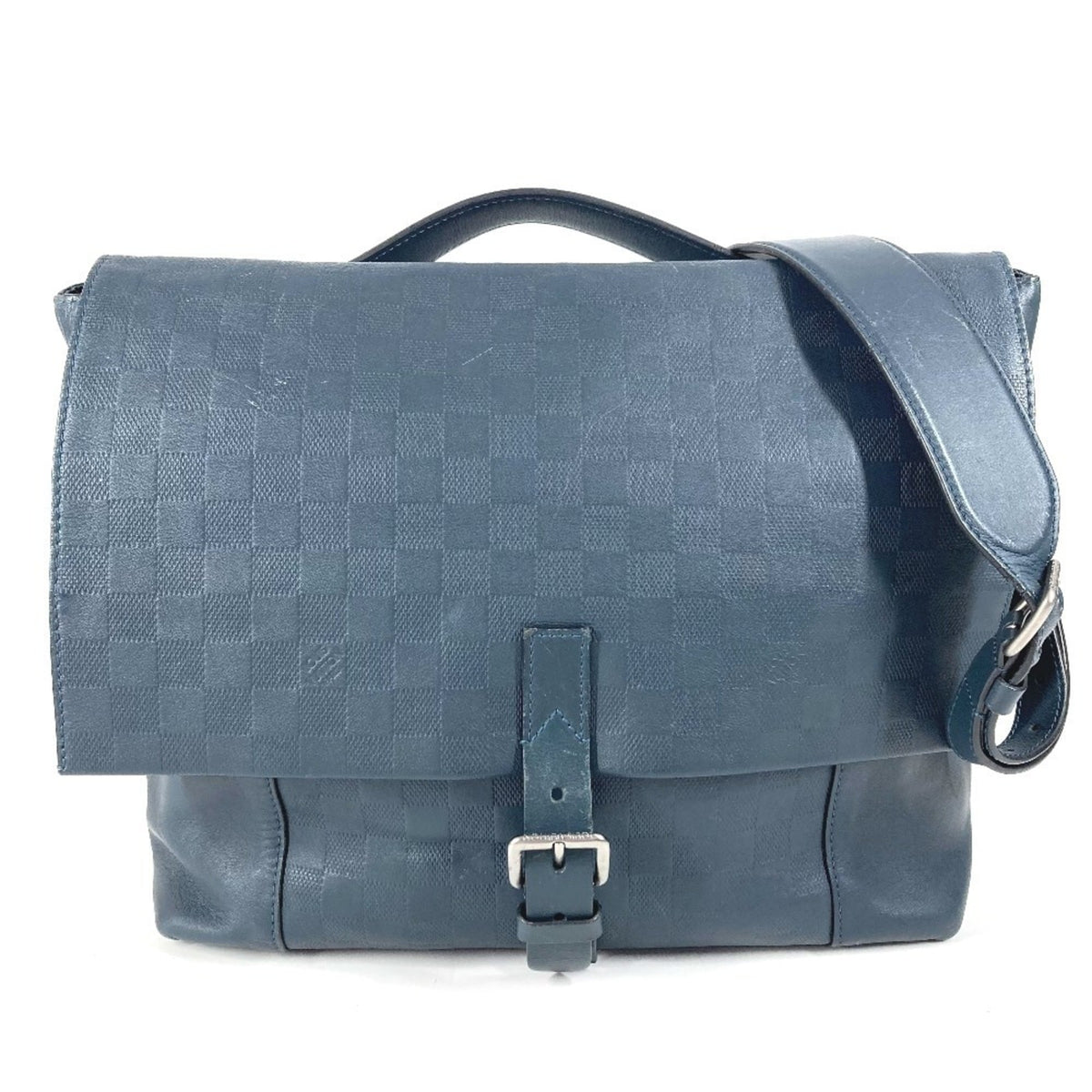 Louis Vuitton Galle Navy Damier Infini Handbag Shoulder Bag Tote Bag (Pre-Owned)