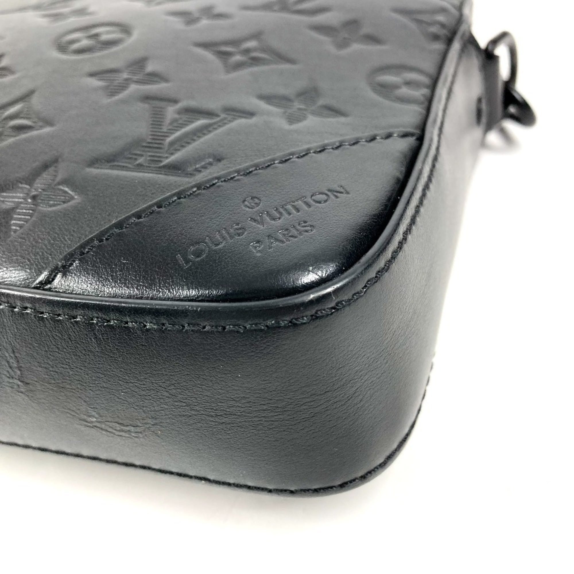 Louis Vuitton Monogram Shadow Black Monogram Shadow Shoulder Bag (Pre-Owned)