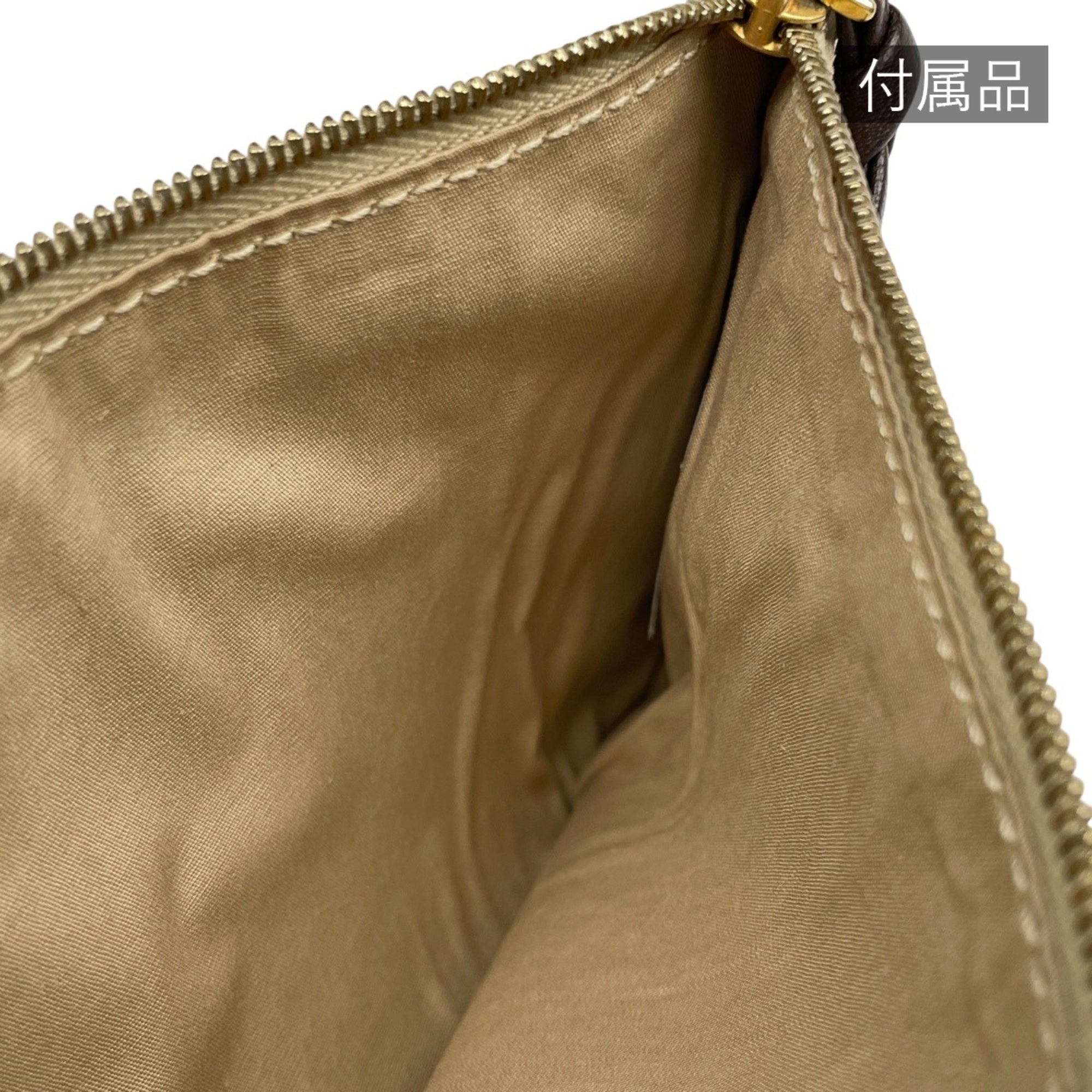 Bottega Veneta Brown Leather Handbag Pouch Shoulder Bag (Pre-Owned)
