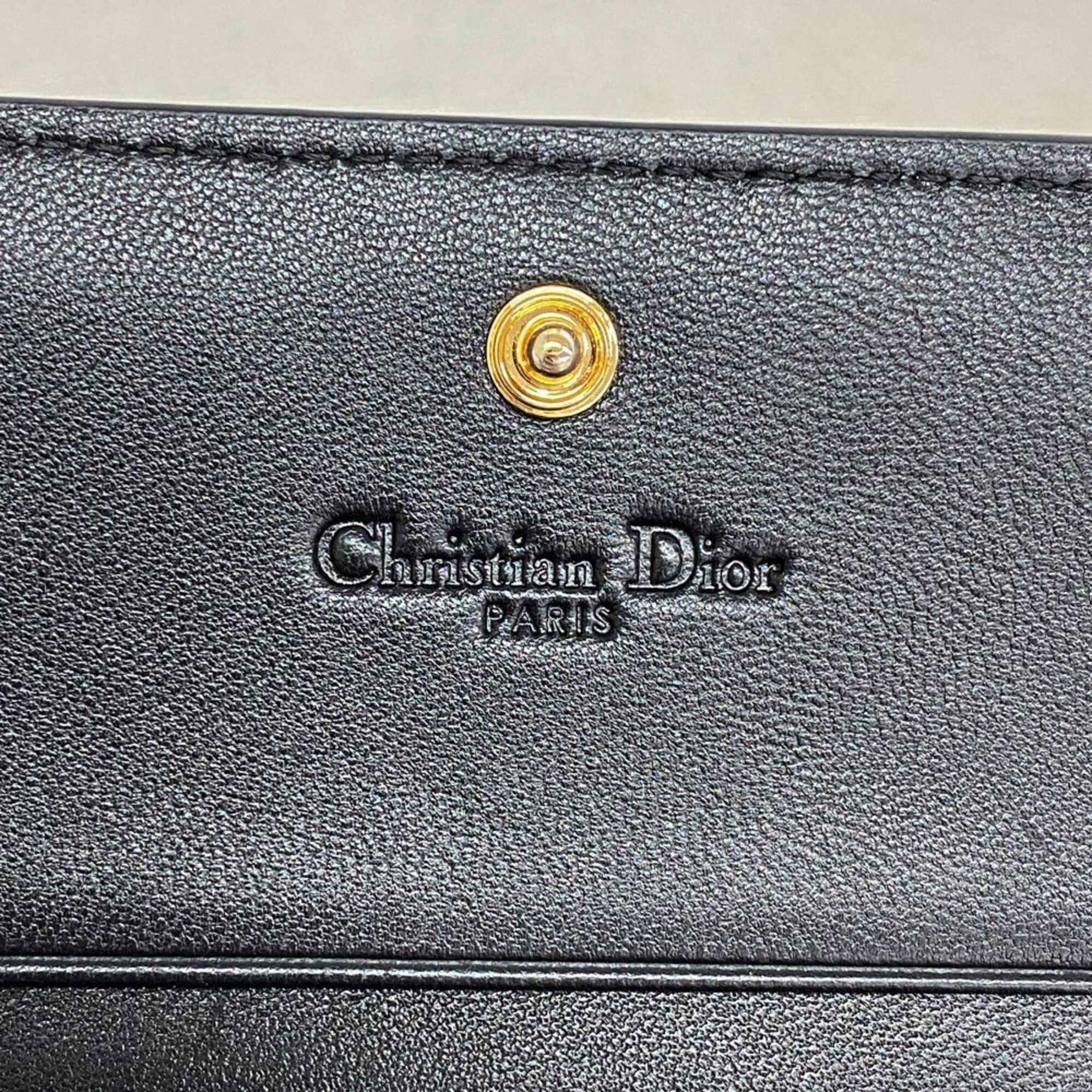 Christian Dior Black Leather Wallet (Bi-Fold) (Pre-Owned)