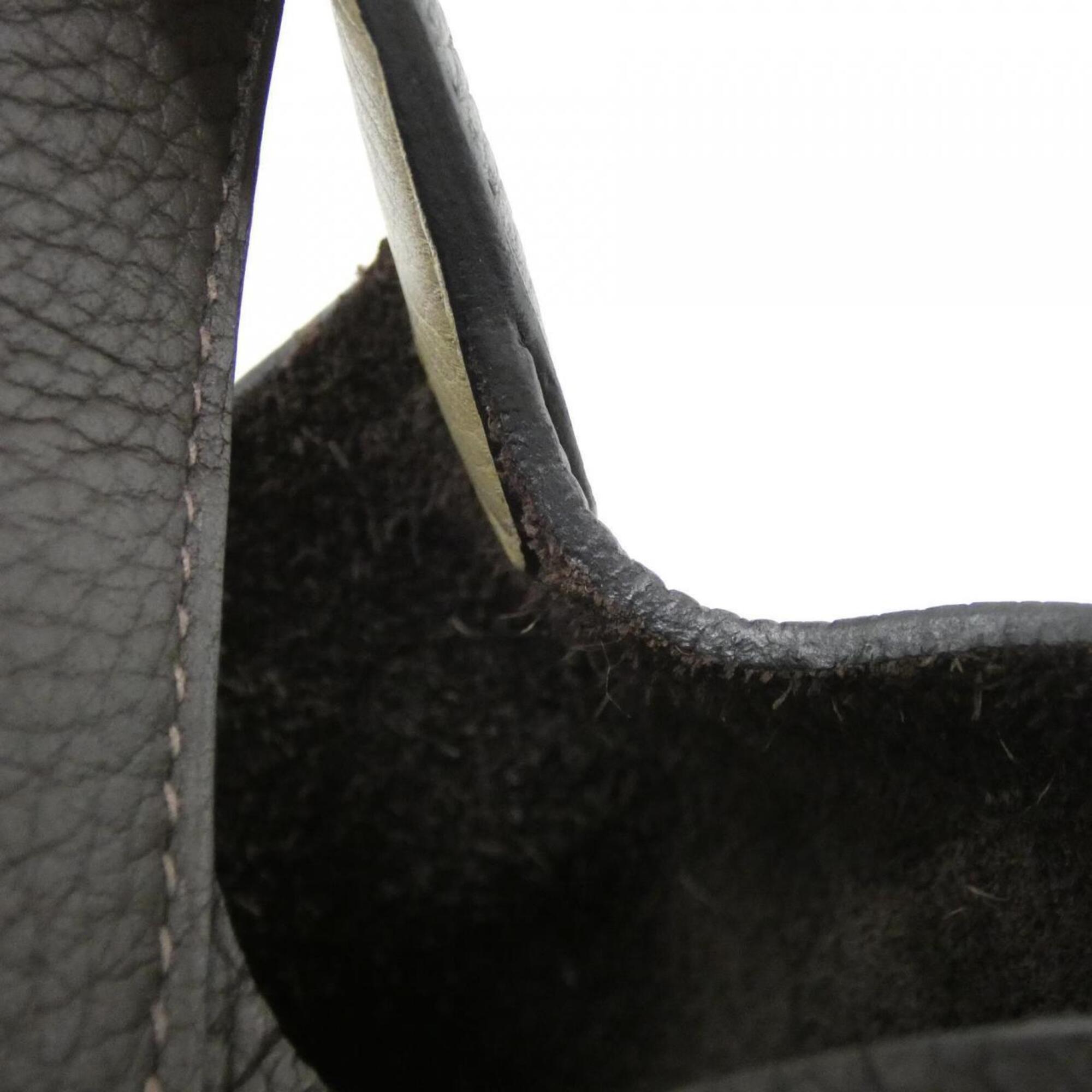 Hermes Black Taurillon Clemence Leather Handbag (Pre-Owned)