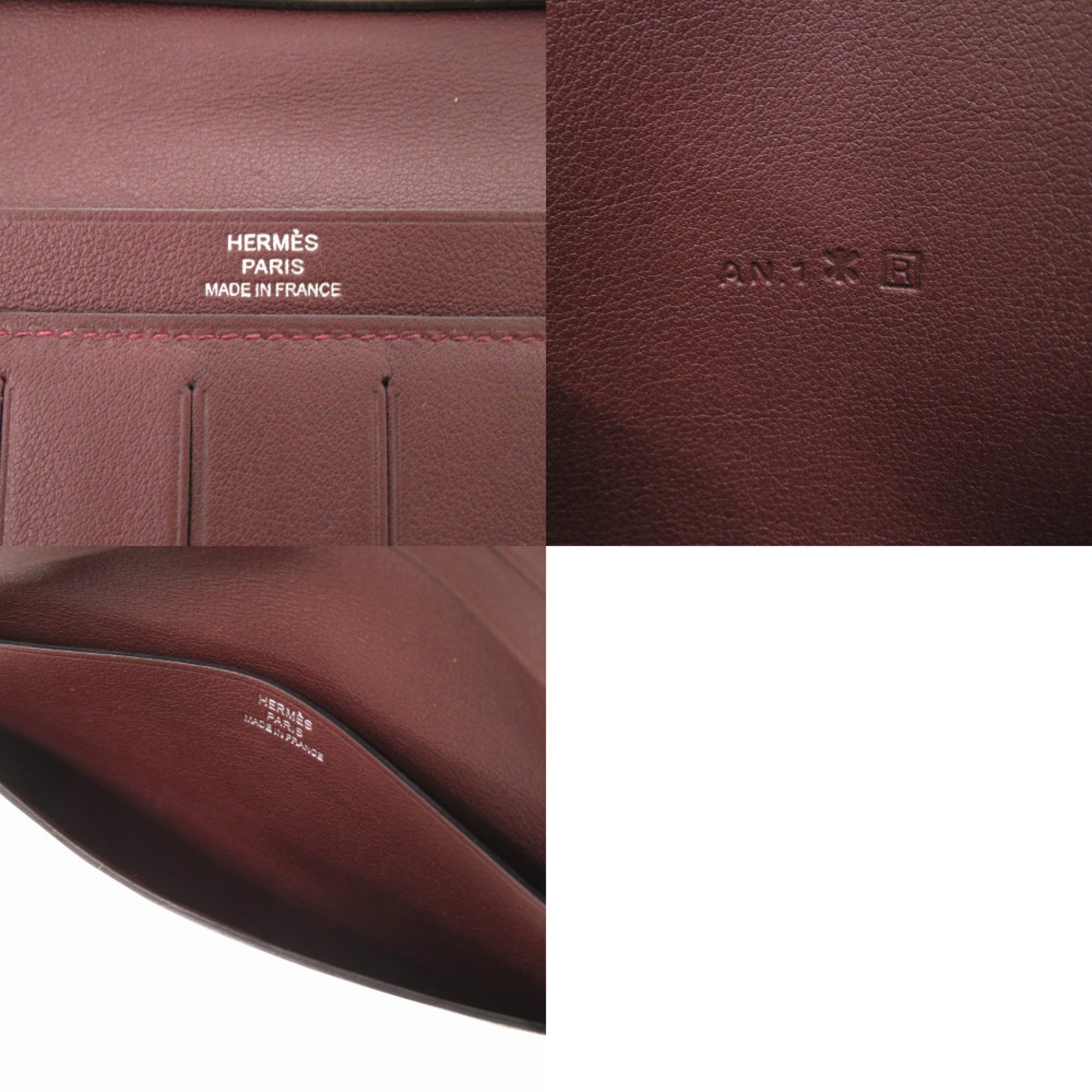 Hermes Prune Swift Leather Long Wallet (Bi-Fold) (Pre-Owned)