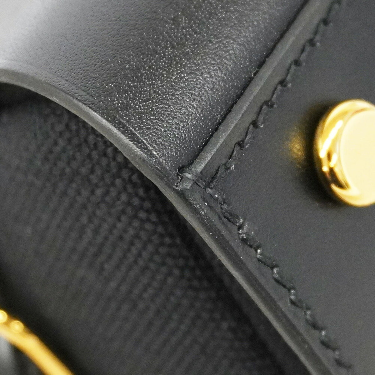 Hermes Black Swift Leather Shoulder Bag (Pre-Owned)